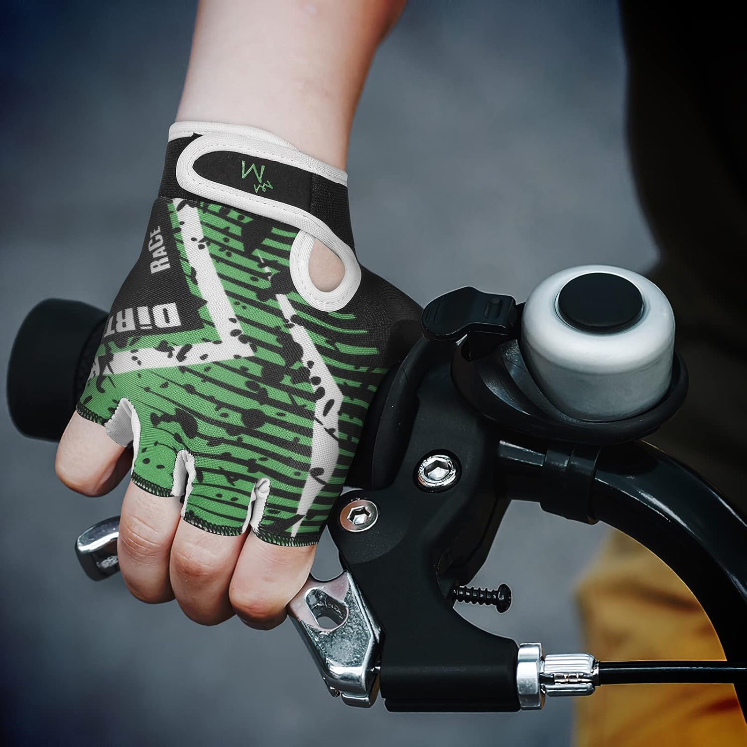 Cycling Gloves for Kids Half Finger Gloves for Children Bicycle Outdoor, Gym Gloves for Junior Toddler Boys Girls for Riding Biking Sports Gloves Are Non-Slip, Colors in Blue Pink Green Red Yellow, Youth Age 2-10 image number 1