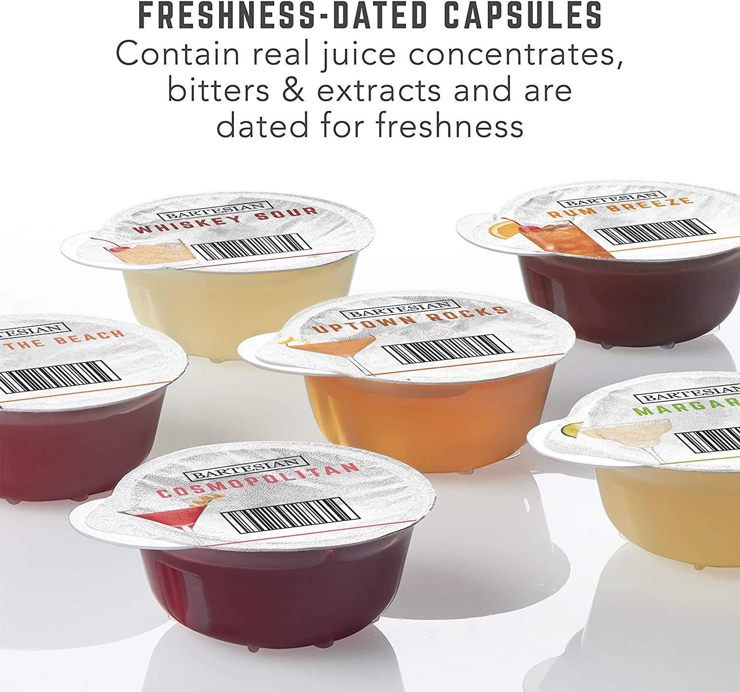 Bartesian 55354 Rum Breeze Cocktail Mixer Capsules, Pack of 6 Cocktail Capsules, for Bartesian Premium Cocktail Maker image number 2