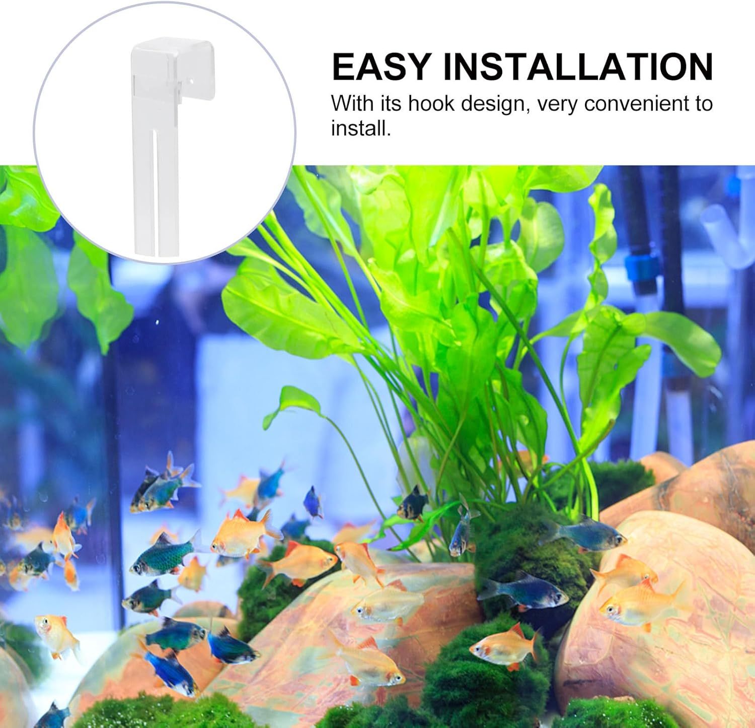 Totority Aquarium Planting Stand Acrylic Transparent Aquarium Plant Stand, Acrylic Aquarium Planting Cup Float Planting Pot Hook Large Fish Tank Accessories Aquarium Planting Stand image number 2