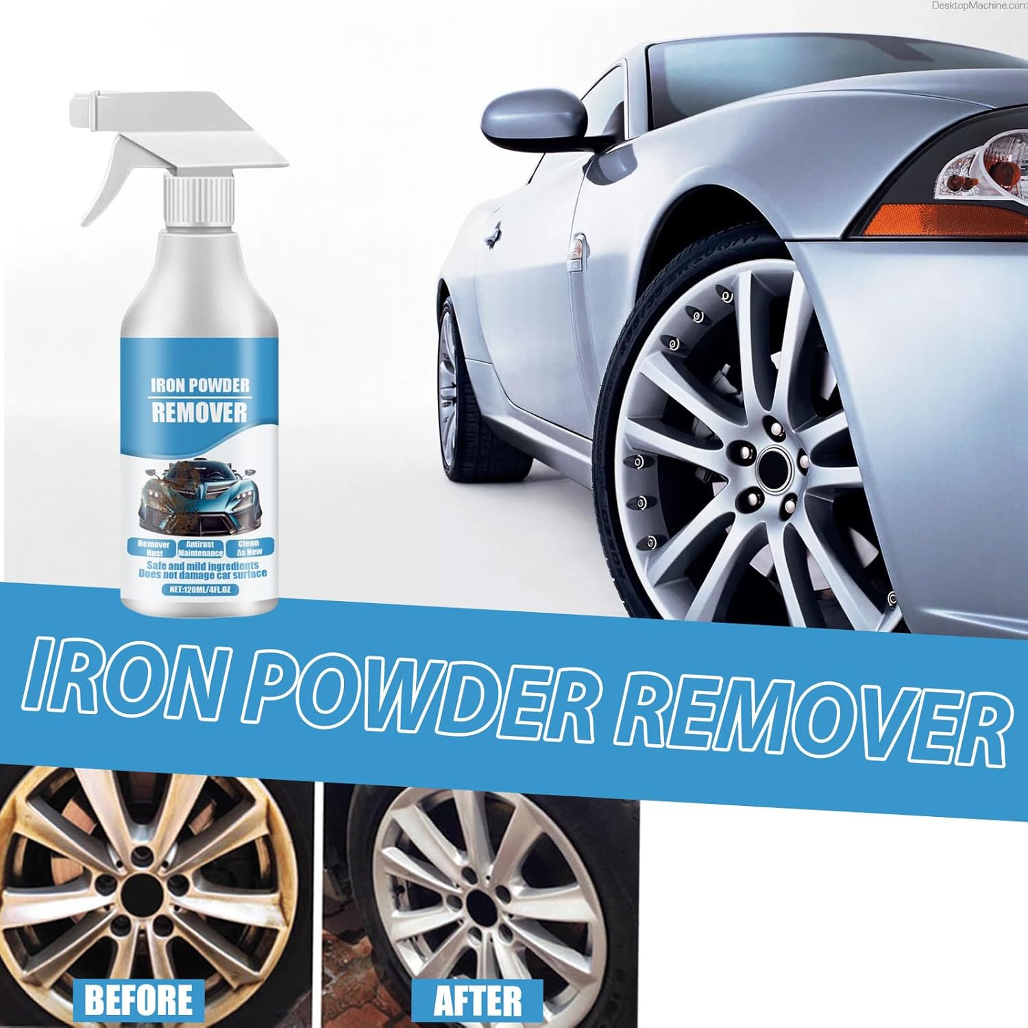 Car Rust & Iron Particle Remover Spray, Heavy Duty Rust Dissolver, Fast Acting Rust Remover Spray for Cars, Brake Dust, Wheels & Metal Tools, Chains, Stainless Steel, Multi-Surface Cleaner (2Pcs) - 2Pcs image number 6