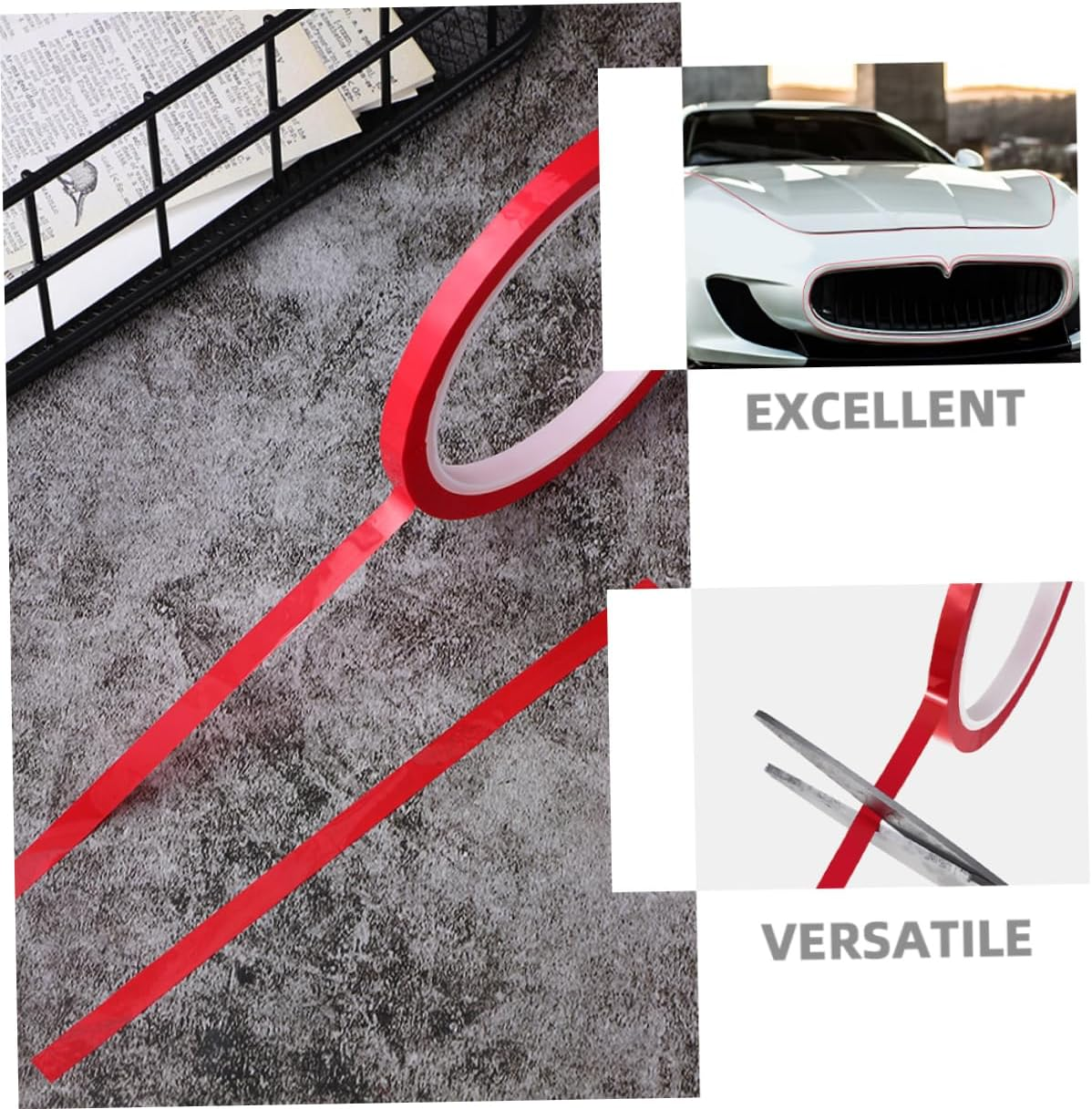 Amosfun 5Pcs Automotive Adhesive Strips and Dustproof Durable Car Door and Window Sealing Tape for Enhanced Performance and Quick Installation image number 1