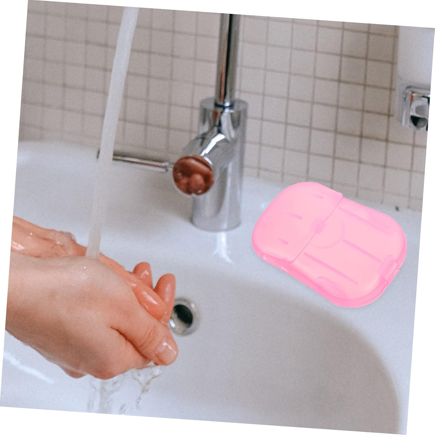 Iplusmile Travel Essentials for Women Hand Soap Sheets Travel Soap Slices Compact Lightweight Business Trips image number 4