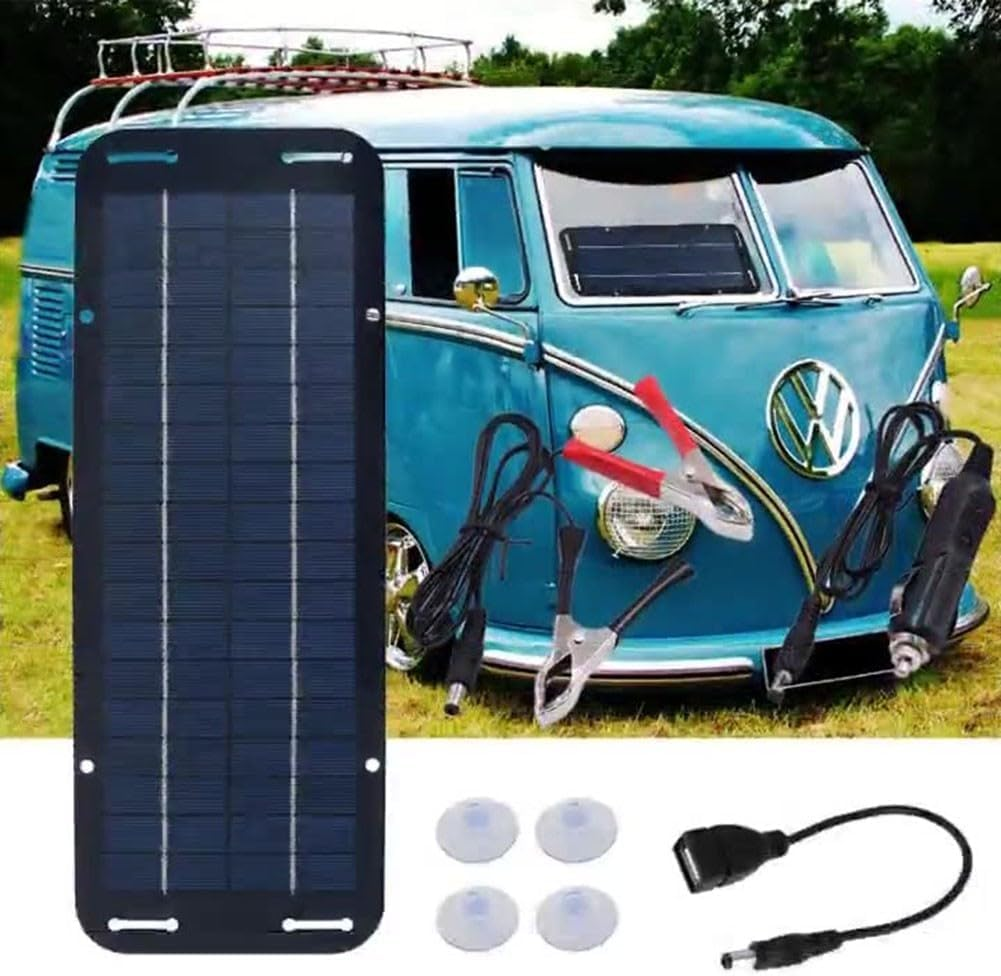Solar Panel Kit, 30W 12V Solar Panel Charge Kit with 10A Solar Charge Controller Polycrystalline Silicon Solar Panel Starter Kit for 12V Car RV Boat Marine Trailer image number 1