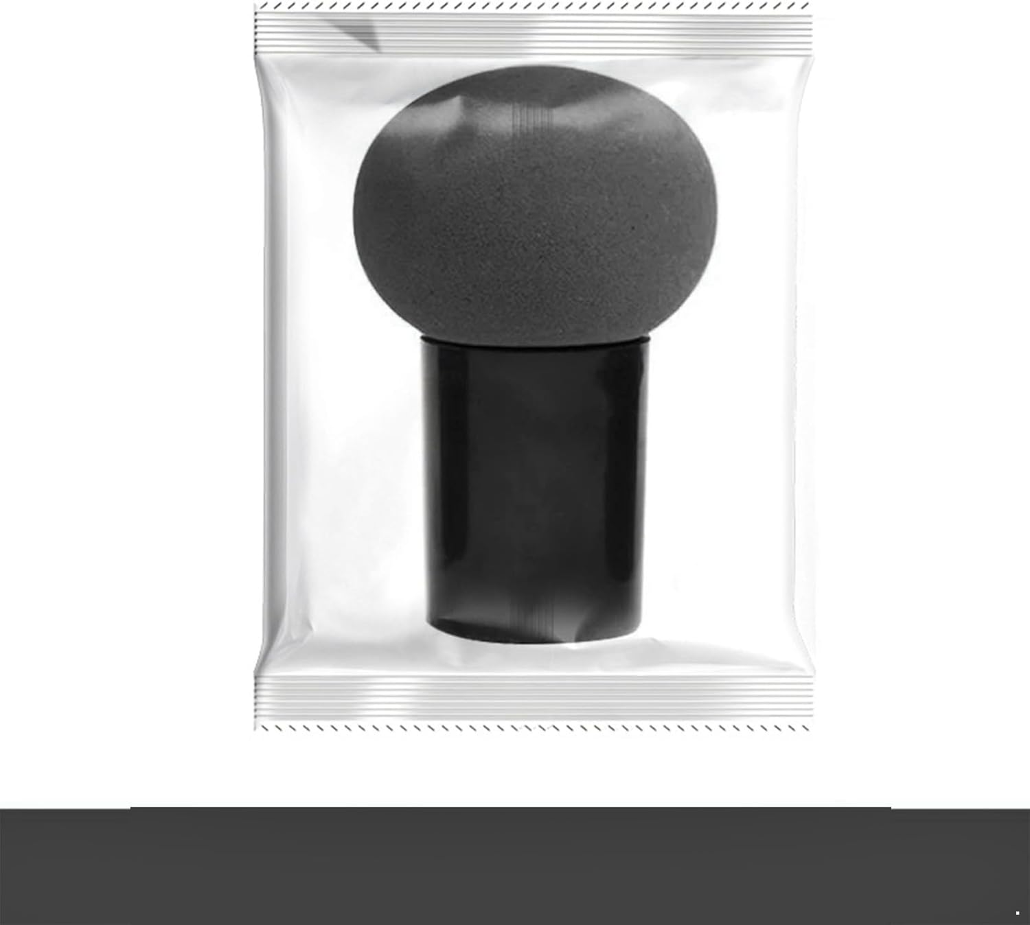 Iiniim Women Makeup Sponge Powder Puff with Handle for Liquid Foundation Cream Blush Soft Blending Beauty Tool Black One Size image number 4