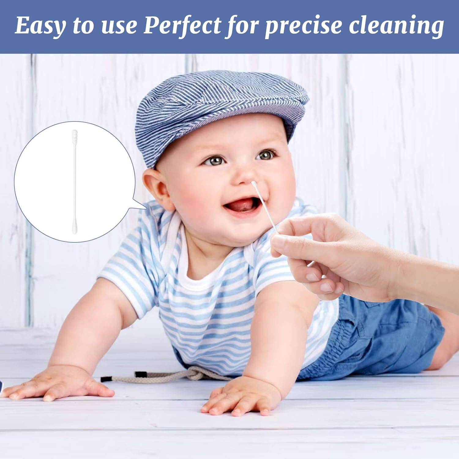 Baby Cotton Buds, 400Pcs Premium Cotton Tips, Dual Head Cotton Swabs, 200Pcs Ear Spoons and 200Pcs Water Drop Tips Baby Buds, Kids Safety Swabs, Ideal for Ear Cleaning, Makeup, Beauty Care image number 3