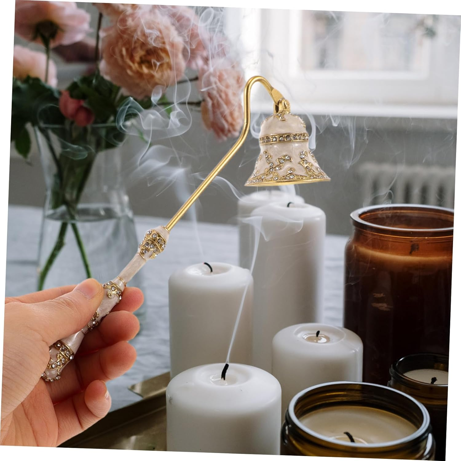 Wick Snuffer Extinguisher Vintage Metal Candle Extinguishing Device Decorative Candle Tool image number 3