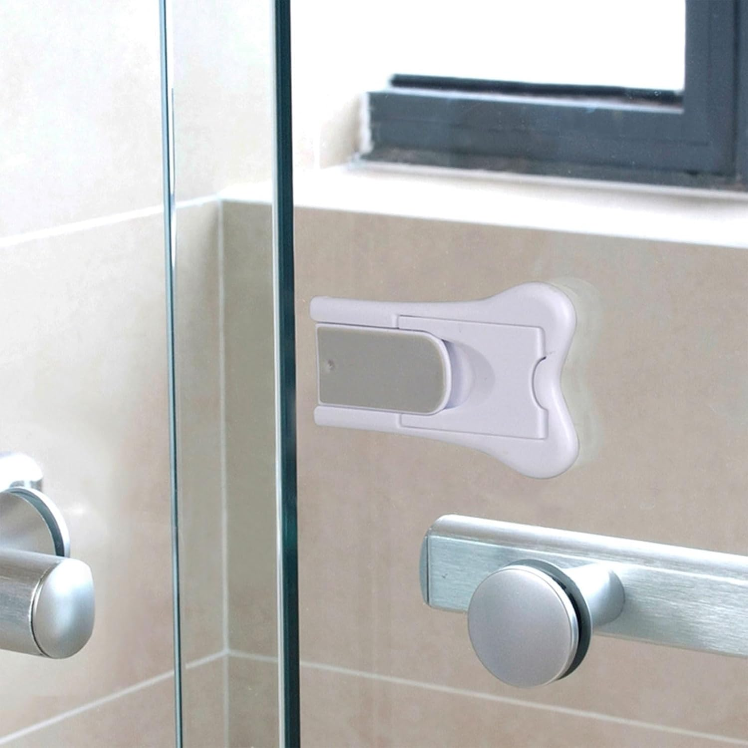 Sliding Door Child Safety Lock 4-Pack, Safety Locks for Glass Doors Windows Closets Cabinets, Baby Proof Cabinet Locks for Toddlers Kids, Easy Installation Child Proof Locks for Sliding Doors and Home Safety image number 1