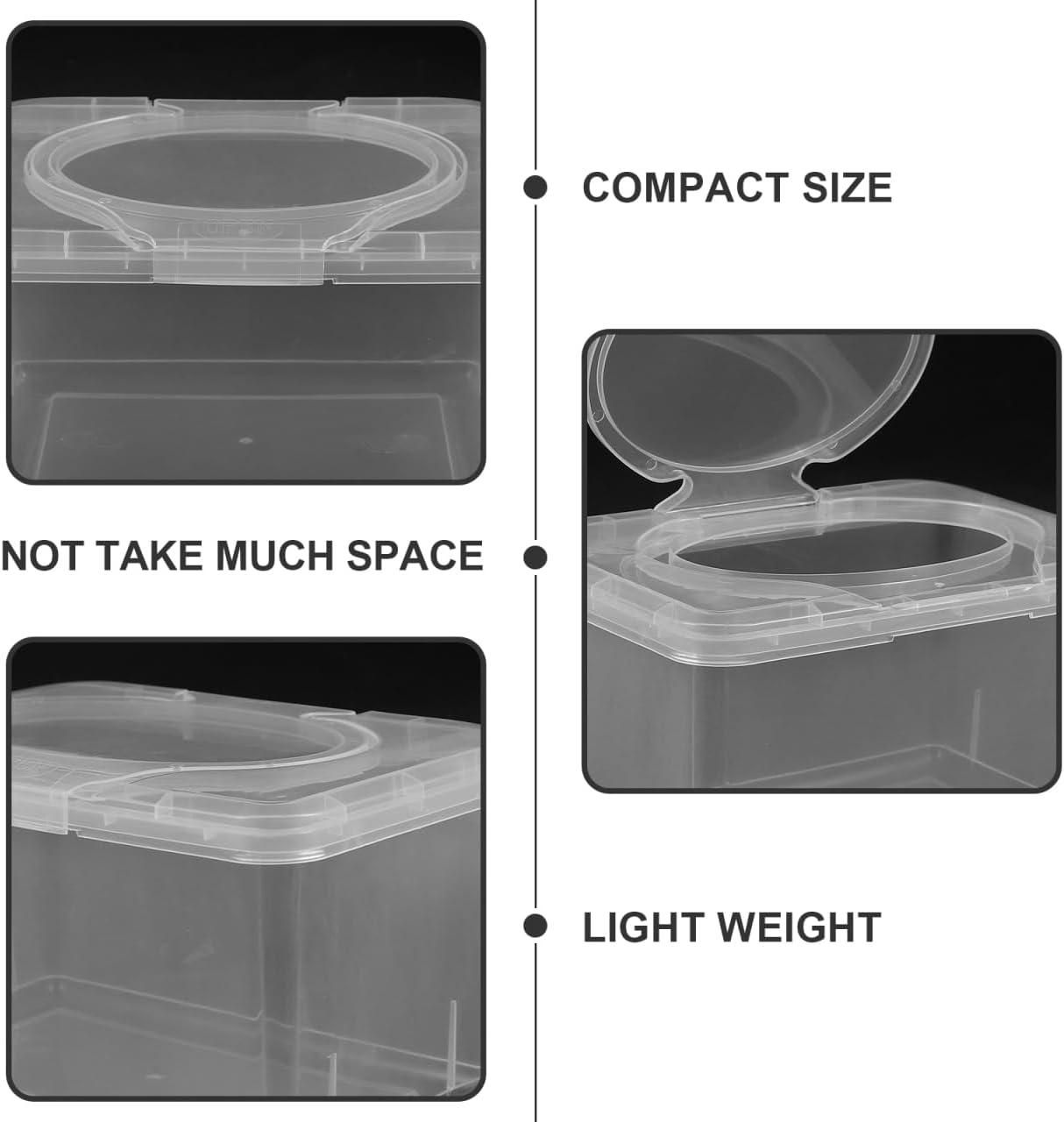 BESTOYARD Wipe Dispenser Refillable, Tissue Container with Lid, Travel Wipes Holder for Easy Access, Home Nursery Portable Use