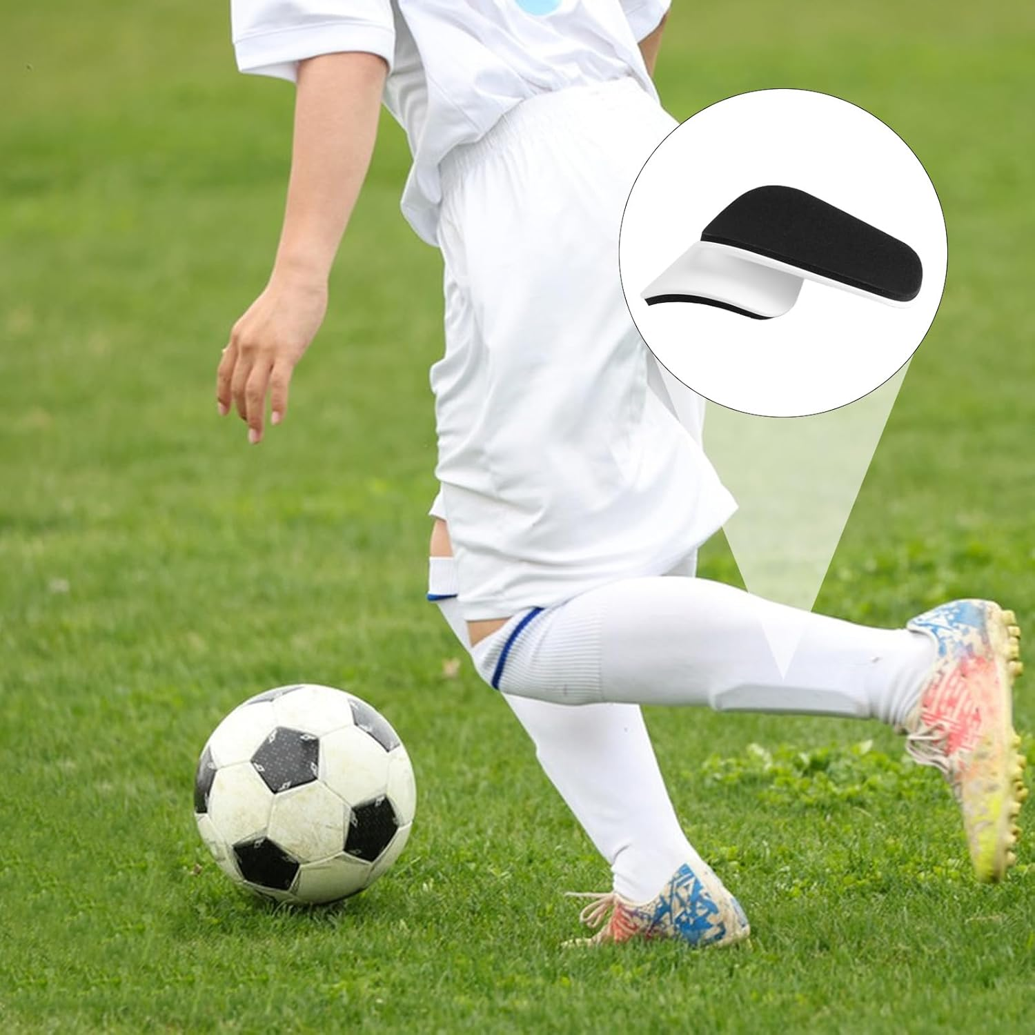 2 Pairs Mini Shin Pads, Small Shin Pads, Football Men, Football Shin Pads, Mini Shin Pads, Protective Equipment for Men, Women, Boys, Girls, Adults, Football Accessories, 10 X 6 Cm image number 2