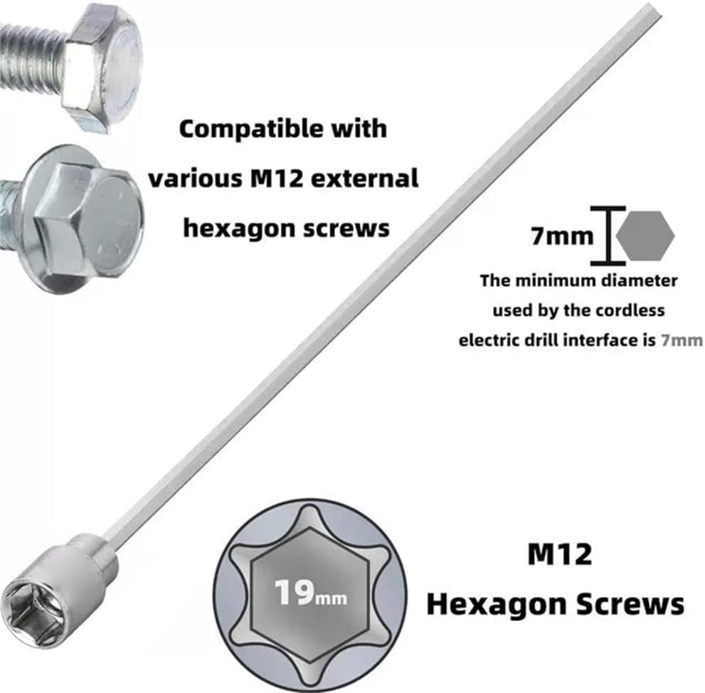 1X Extension Socket Jack 30Cm Caravan Leg Stand Winder Drill Attachment 19Mm AU image number 5