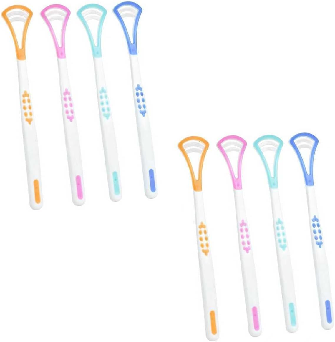 8 Pcs Silicone Tongue Scraper, Tongue Cleaner with Anti-Slip Handle, for Cleaning the Mouth and Keeping Breath Fresh image number 6