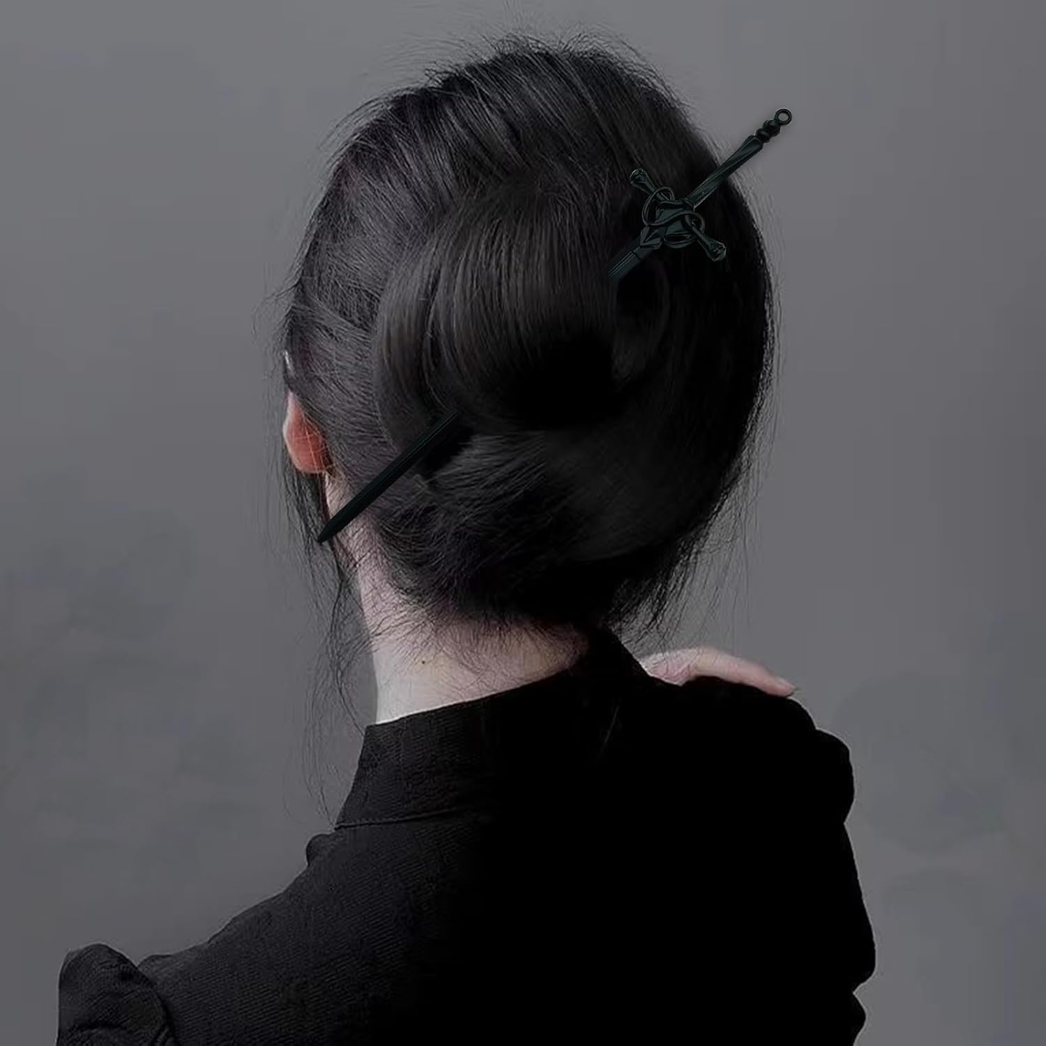 2 Pcs Metal Sword Hair Sticks Vintage Hair Chopsticks Simple and Elegant Hair Pins Sticks for Women and Girls Daily Wear image number 6