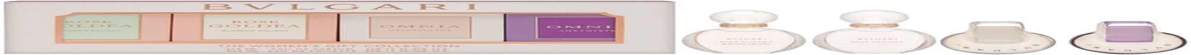 Bvlgari Women'S Mini 4 Piece Gift Set (Rose Goldea Blossom Delight EDP 5 Ml + Rose Goldea Blossom Delight EDT 5 Ml + Omnia Crystalline EDT 5 Ml + Omnia Amethyste EDT 5 Ml)