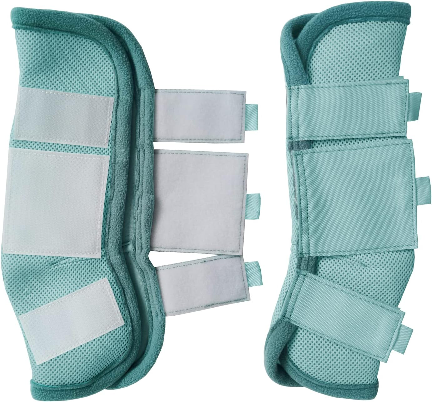 Fly Boots for Horses Set of 4, Breathable Comfy Mesh Horse Leggings Reduce Stomping, Hoof Stress, and Leg Fatigue Skyblue Pony image number 6