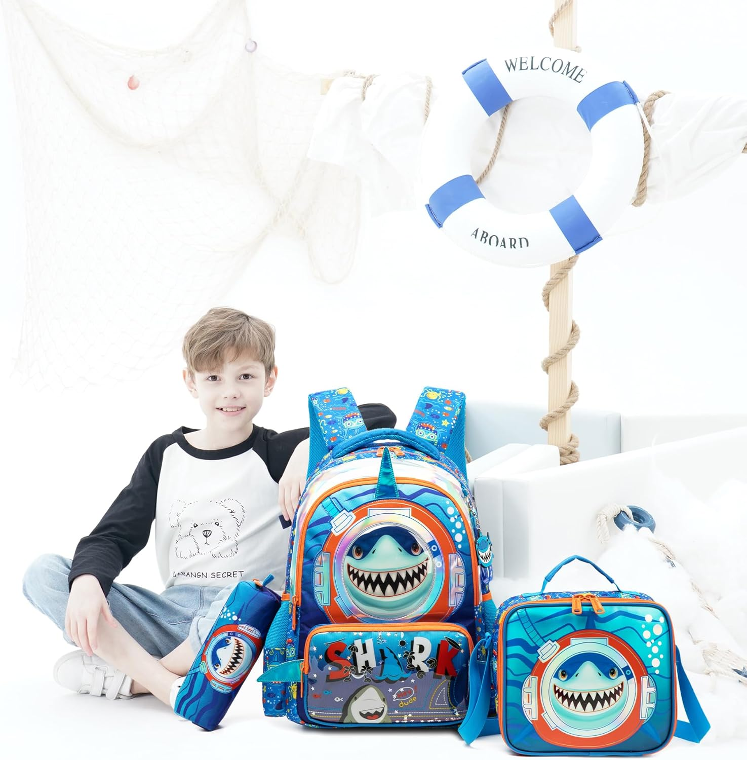 Meetbelify Kids School Backpacks for Girls Boys Backpack with Lunch Bag for Elmentary Students - 01 Butterfly image number 7