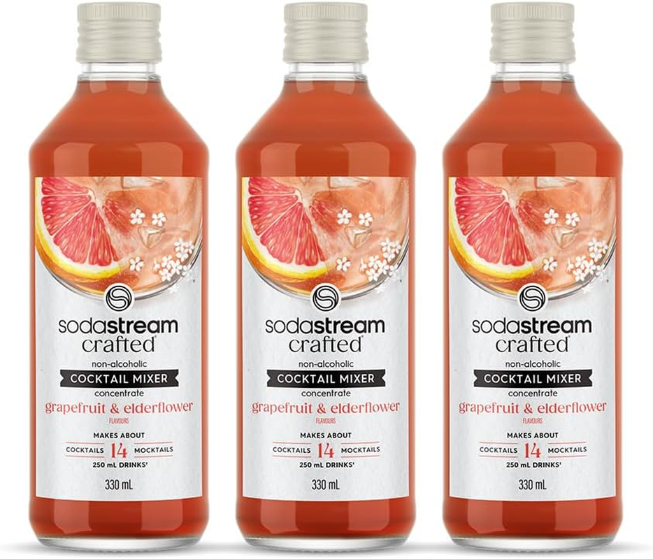 Sodastream - Crafted Cocktail Mixer White Peach & Ginger Drink Mix | for Soda Makers; Turns 10.5 Litres of Fizzy Water into a Delicious Cocktail or Mocktail | Makes 42 Servings | 330Ml, Pack of 3 image number 3