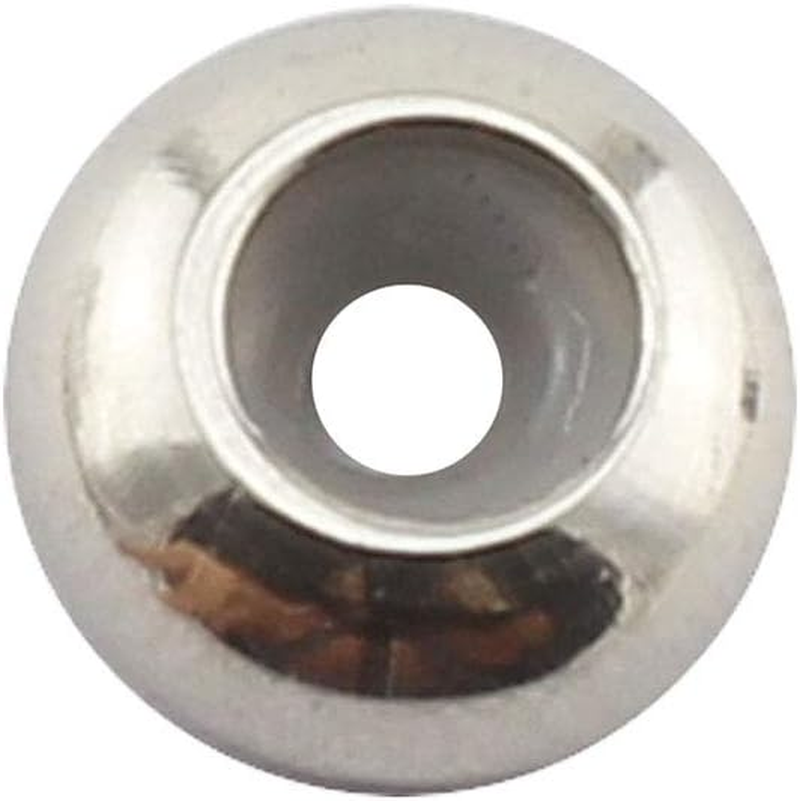 Tegg 20Pcs 6Mm Stainless Steel Insert Rubber Stopper Positioning Spacer Beads for Bracelet Necklace DIY Crafts Making Jewelry Findings Accessories 3Mm Hole 1.2Mm Height Flat Loose Beads Silver image number 5