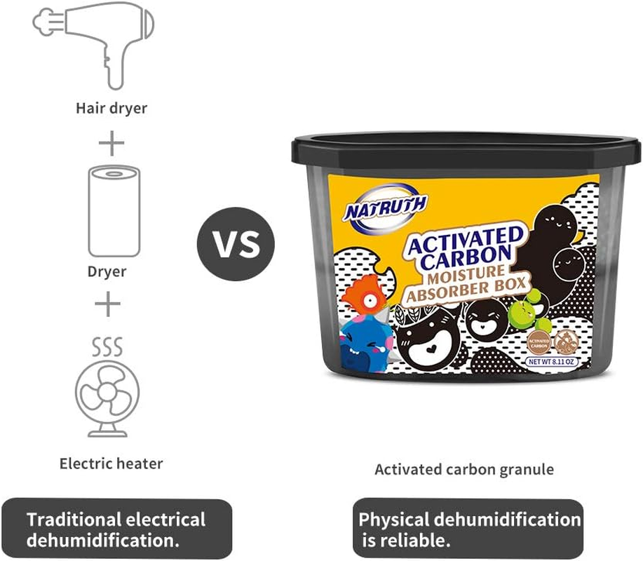 NATRUTH Moisture Absorbers,500Ml(6 Packs) Moisture Absorber Boxes Odor Dehumidifiers and Air Freshener for Closet,Bathrooms, Kitchen & Study image number 6