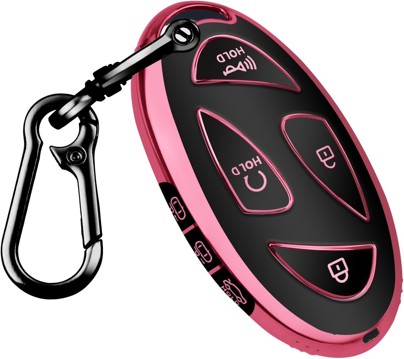 QBUC for Hyundai Kona Key Fob Cover,Key Case for Hyundai Ioniq 6 Grandeur GN7 KONA Elanrtra Sonata Tucson 2023 2024 2025 Santa Fe Smart Key Protector with Keychain(Red, 7 Buttons)