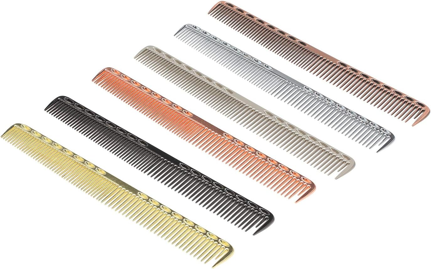 Metal Comb Anti-Static Hairdressing Hairbrush Salon Combs Hair Cutting Tool Detangling Comb image number 4