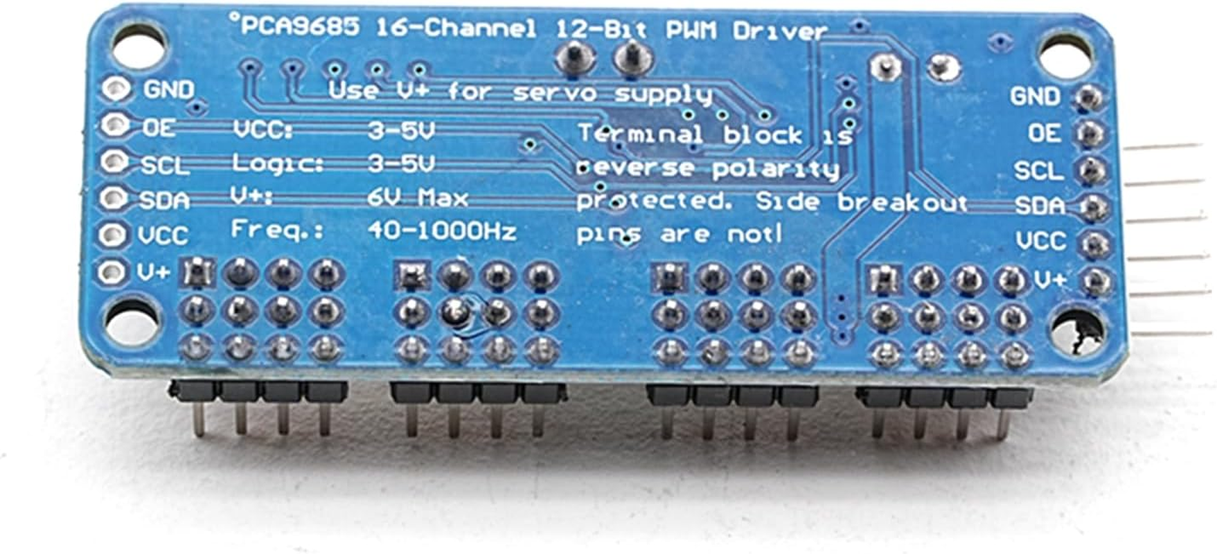 DIGISHUO 2Pcs PCA9685 16 Channel 12 Bit PWM Servo Motor Driver I2C IIC Module for MG90S SG90 MG995 Compatible with Arduino Raspberry Pi image number 6