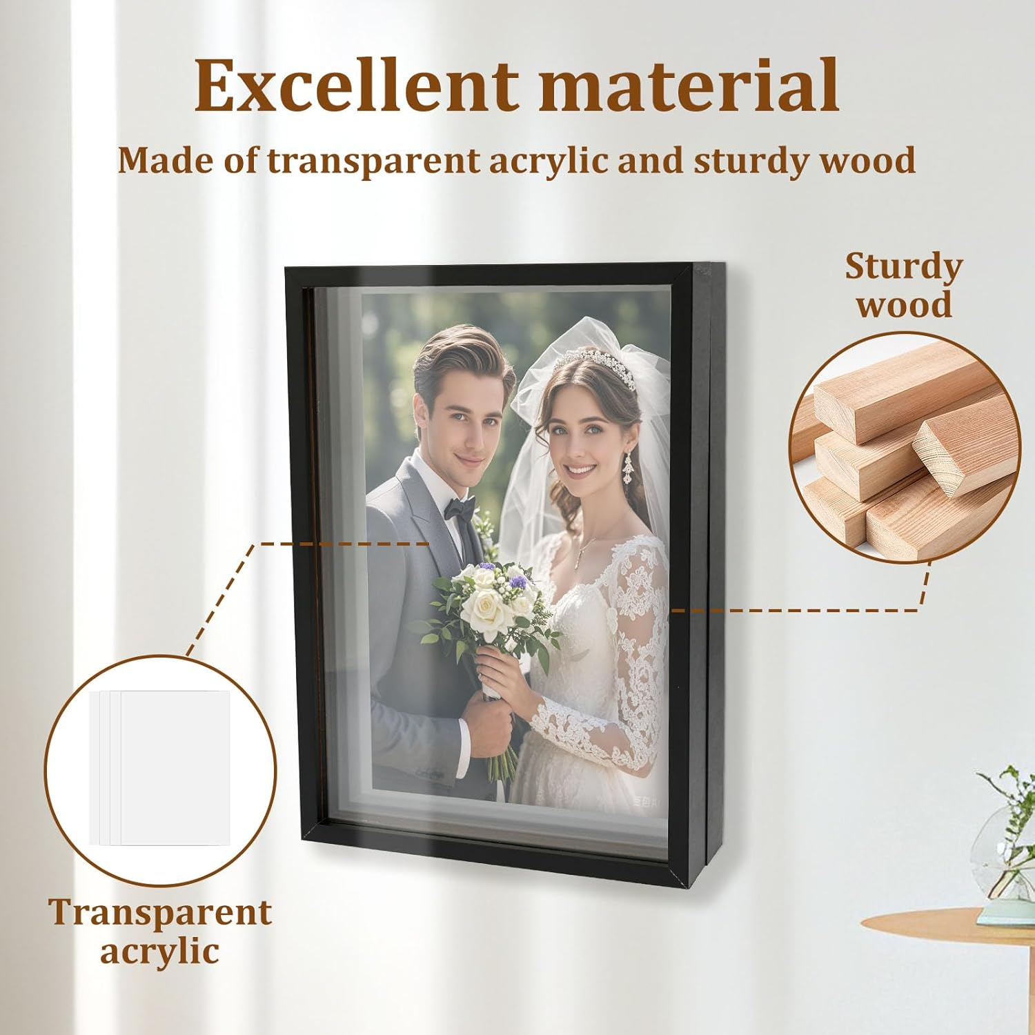 Family Handprint Kit, DIY Craft Keepsake Wooden Frame, Significative Family Print Set for Craft Memorable Hand Print Photo Frame for Parent Kid Home image number 3