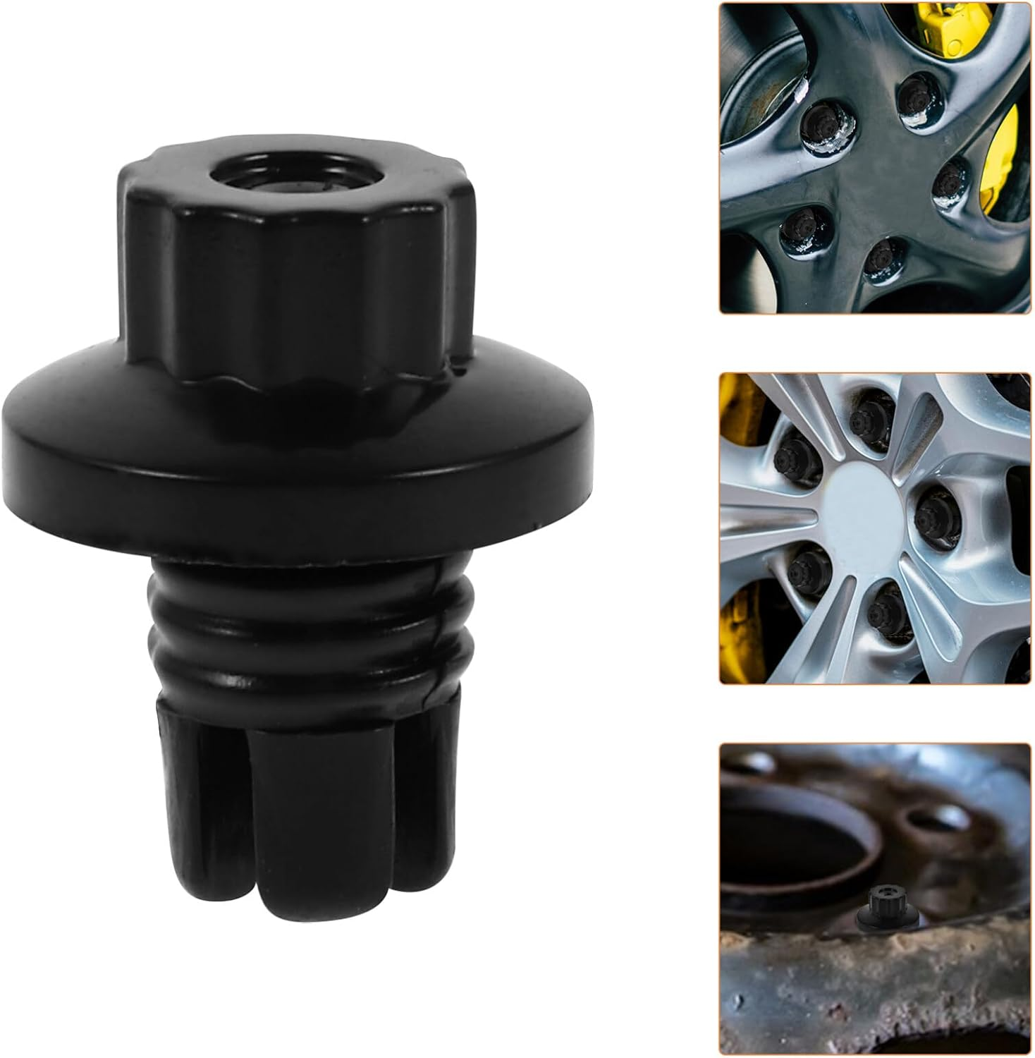 MUCKLILY 5Pcs Car Wheel Lug Nuts Replacement Decorative Tire Nuts for Vehicle Modification Easy Installation Automotive Accessories Compatible Standard Wheels