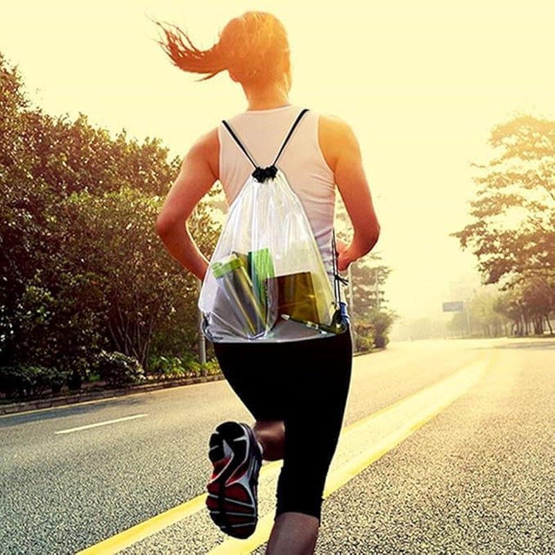 Clear Drawstring Bag Transparent Pvc Drawstring Backpack See through Bag,2Pcs Transparent Drawstring Pocket Clear Backpack Waterproof Bags,Transparent Drawstring Pocket Clear Backpack Drawstring Bags image number 1