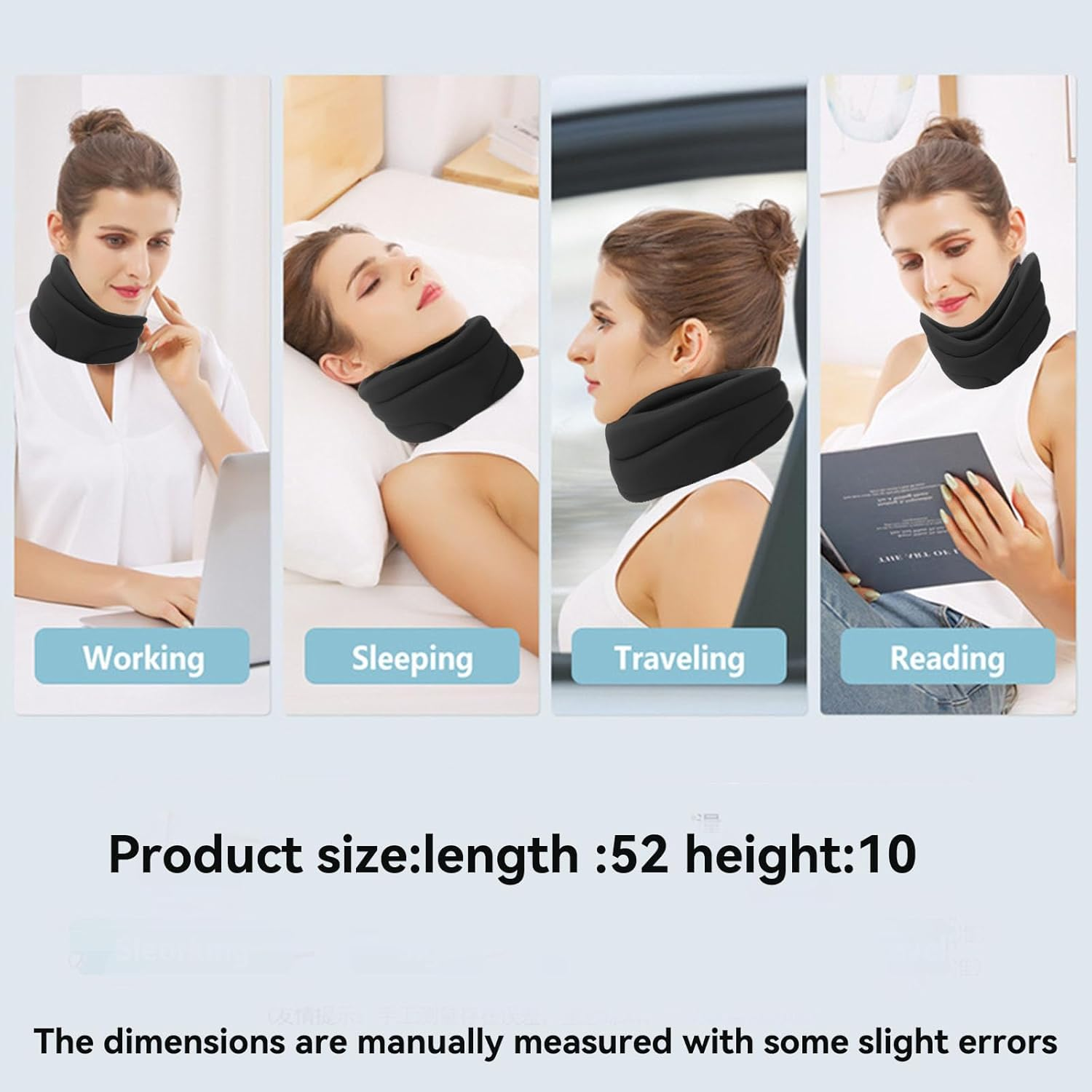 XUTONG Cervicorrect Neck Brace for Women Men,Soft Cervical Collar for Sleeping,Anti Snoring Neck Brace,Neck Pain Relief and Support(Black) image number 4
