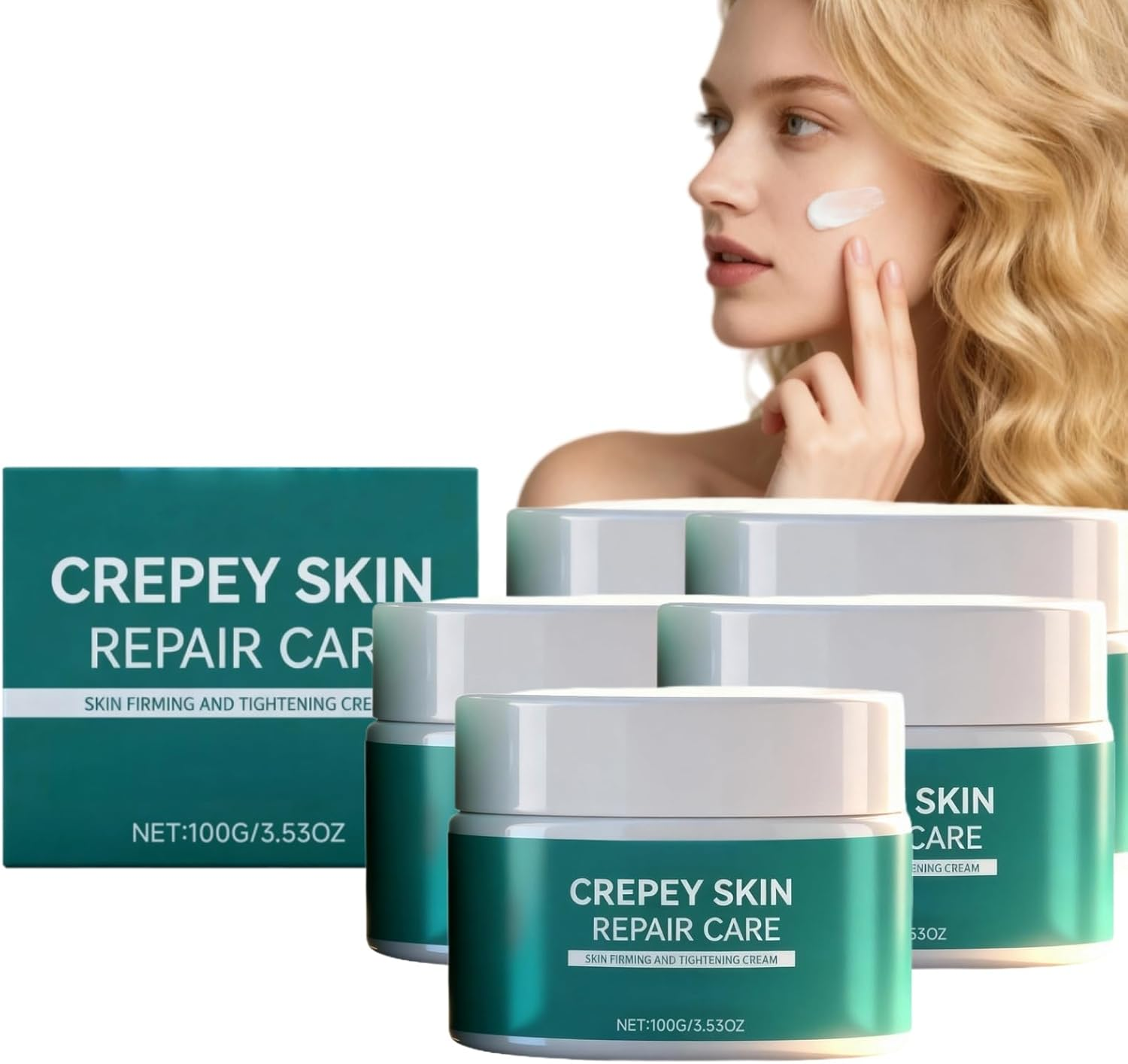Crepey Skin Repair Cream for Extremely Dry Skins，Creepy Skin Tightening Cream for Body & Aging Skins, Neck & Chest Firming Cream, anti Aging Care Moisturizer for Face, Overnight Body Lotion (1)