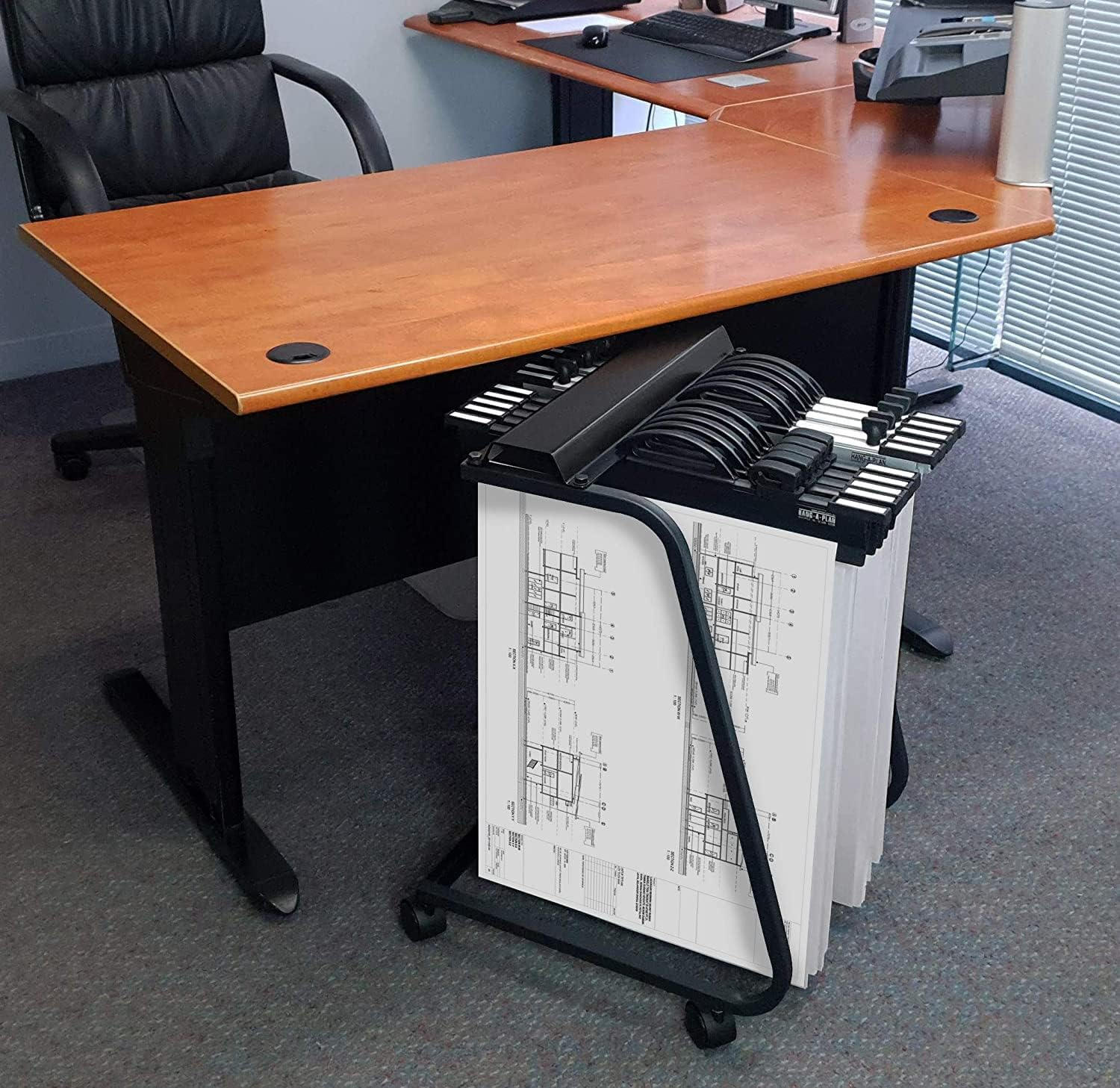 Arnos Hang-A-Plan General Plan Binder Clamp, A1 Size, Silver image number 3