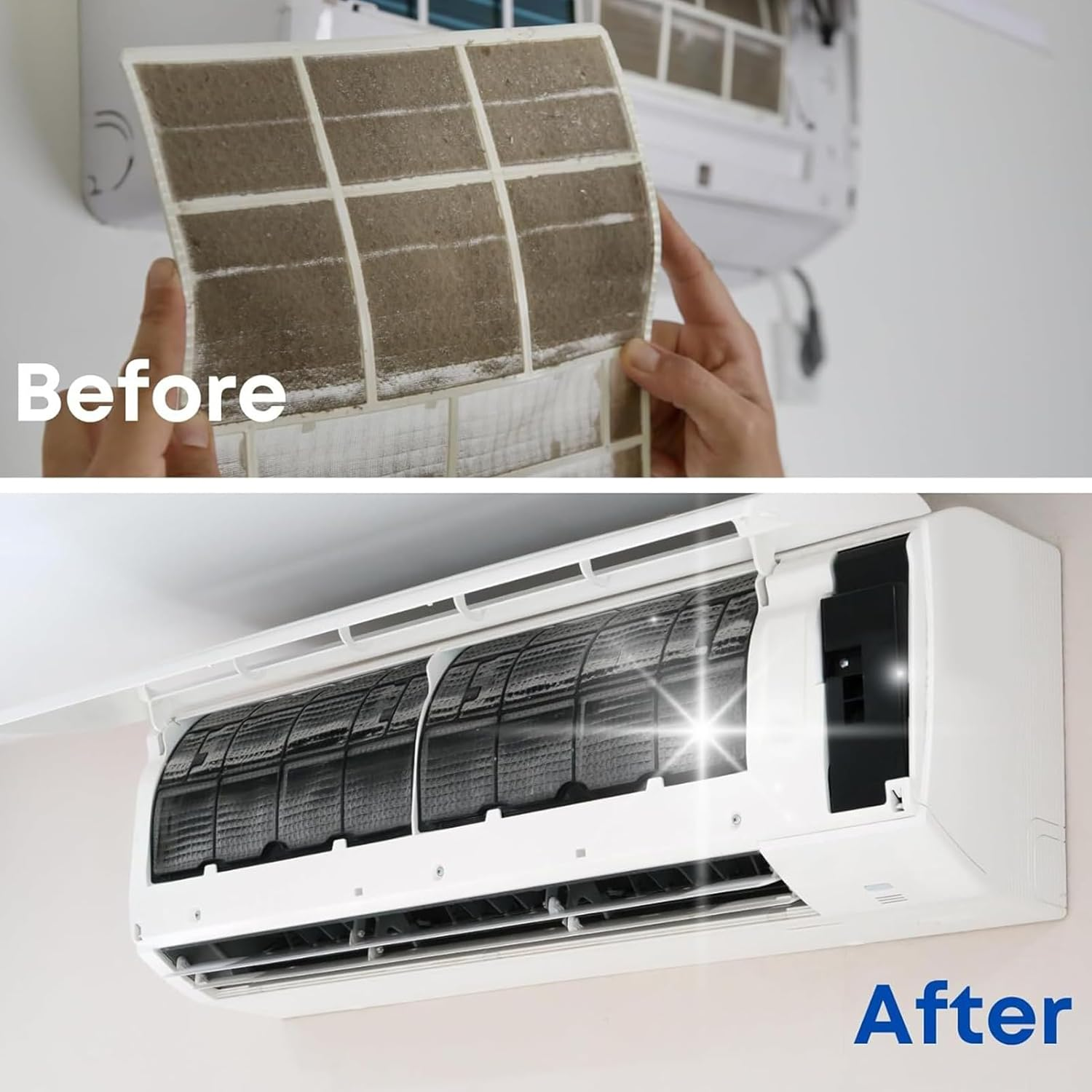 Frxib Ac Cleanings Kit - 1 Set Split Ac Unit Cleanings Bag - Air Conditioner Cover Waterproof Bag for Household Home Room Wall Mounted Dust Washing Protector image number 2