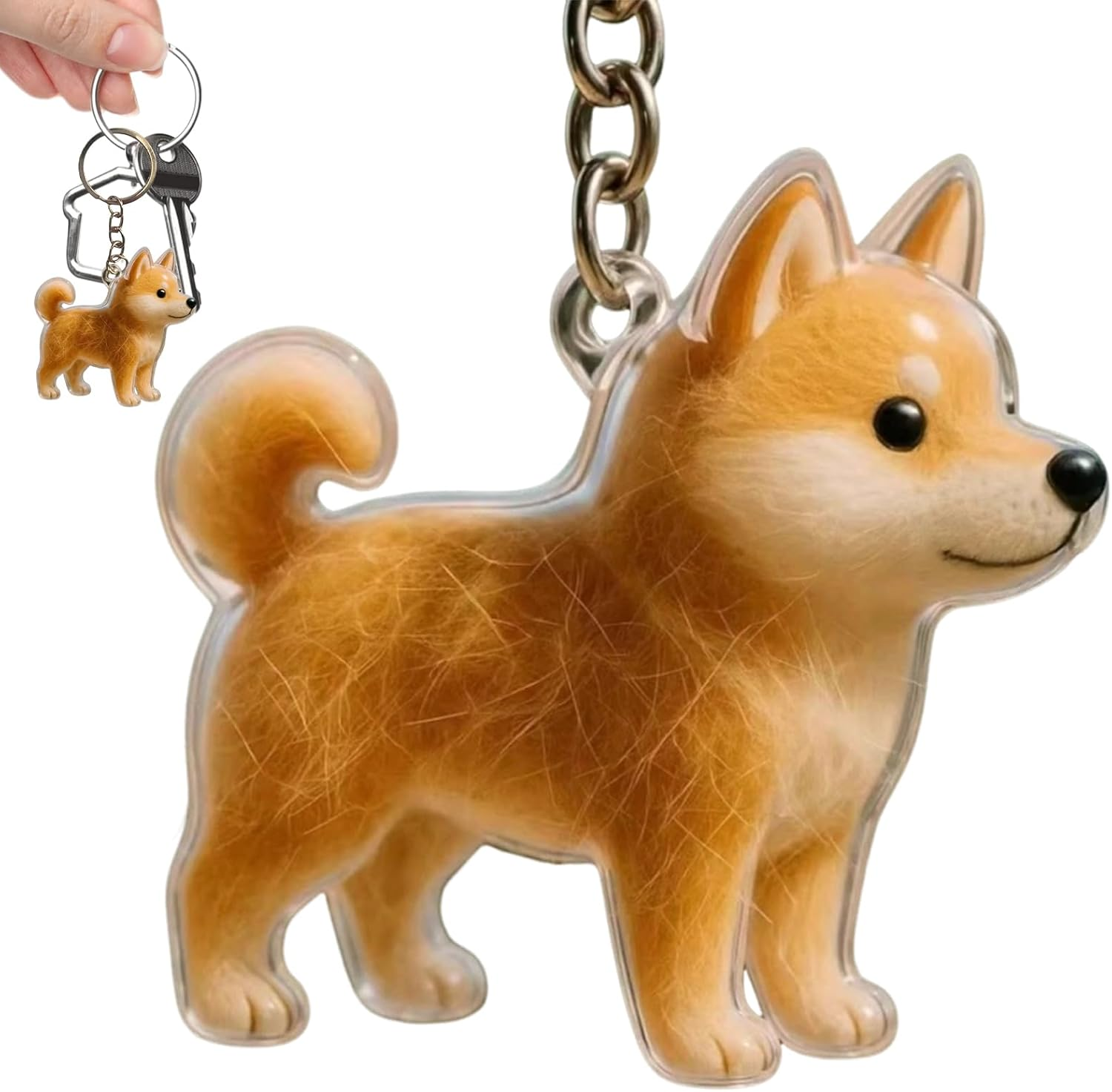 ETUCYNG Animal Keyring &ndash; Souvenir for Keeping Your Pet'S Hair Charm Accessory for Boys Girls Men Women Wallet Bag