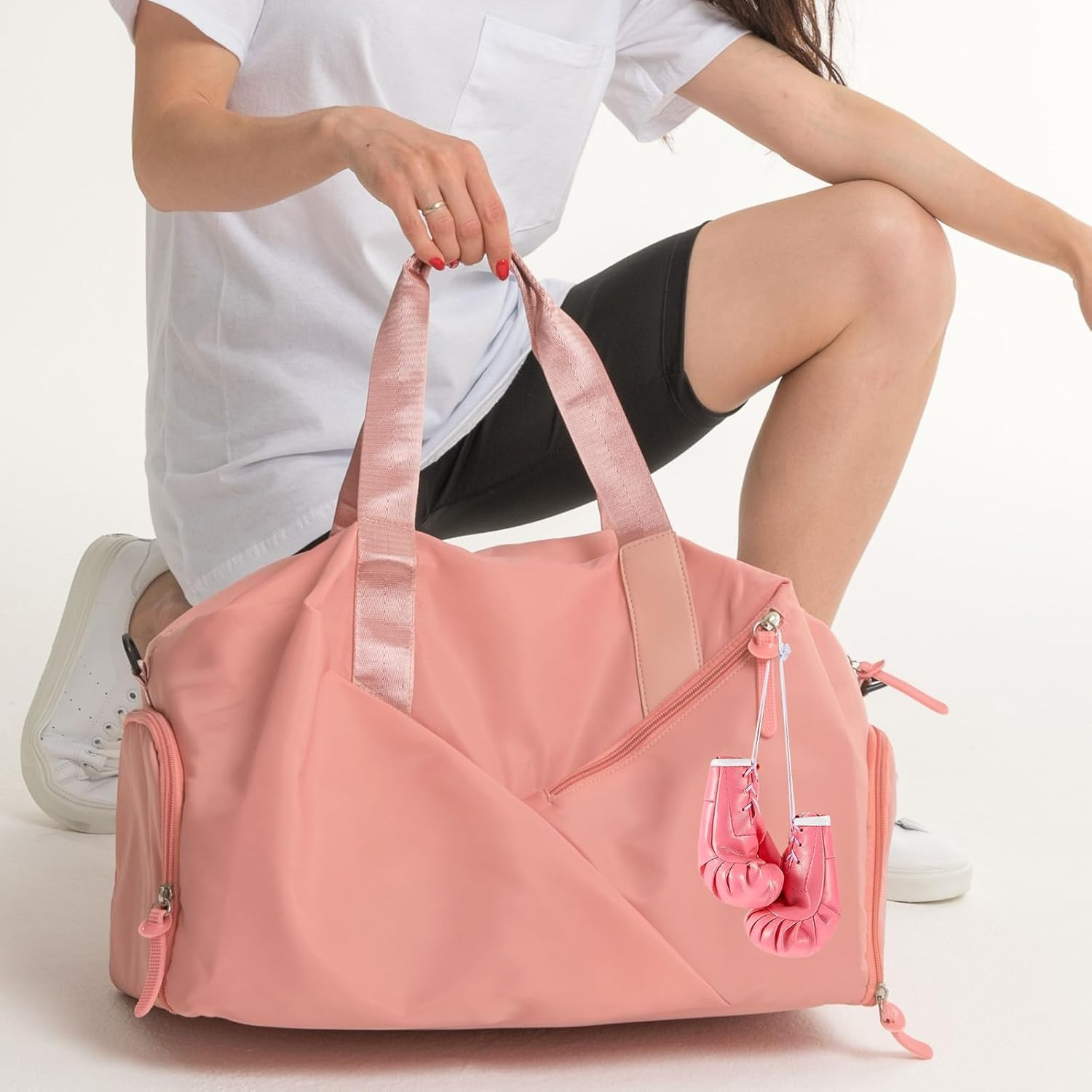 Mini Boxing Gloves,Hanging Boxing Gloves Decorative for Car,Boxing Party Decorations,Mini Pink Boxing Gloves Keychain Boxing Party Decorations, Boxing Lover Keyrings for Birthday Gifts image number 5