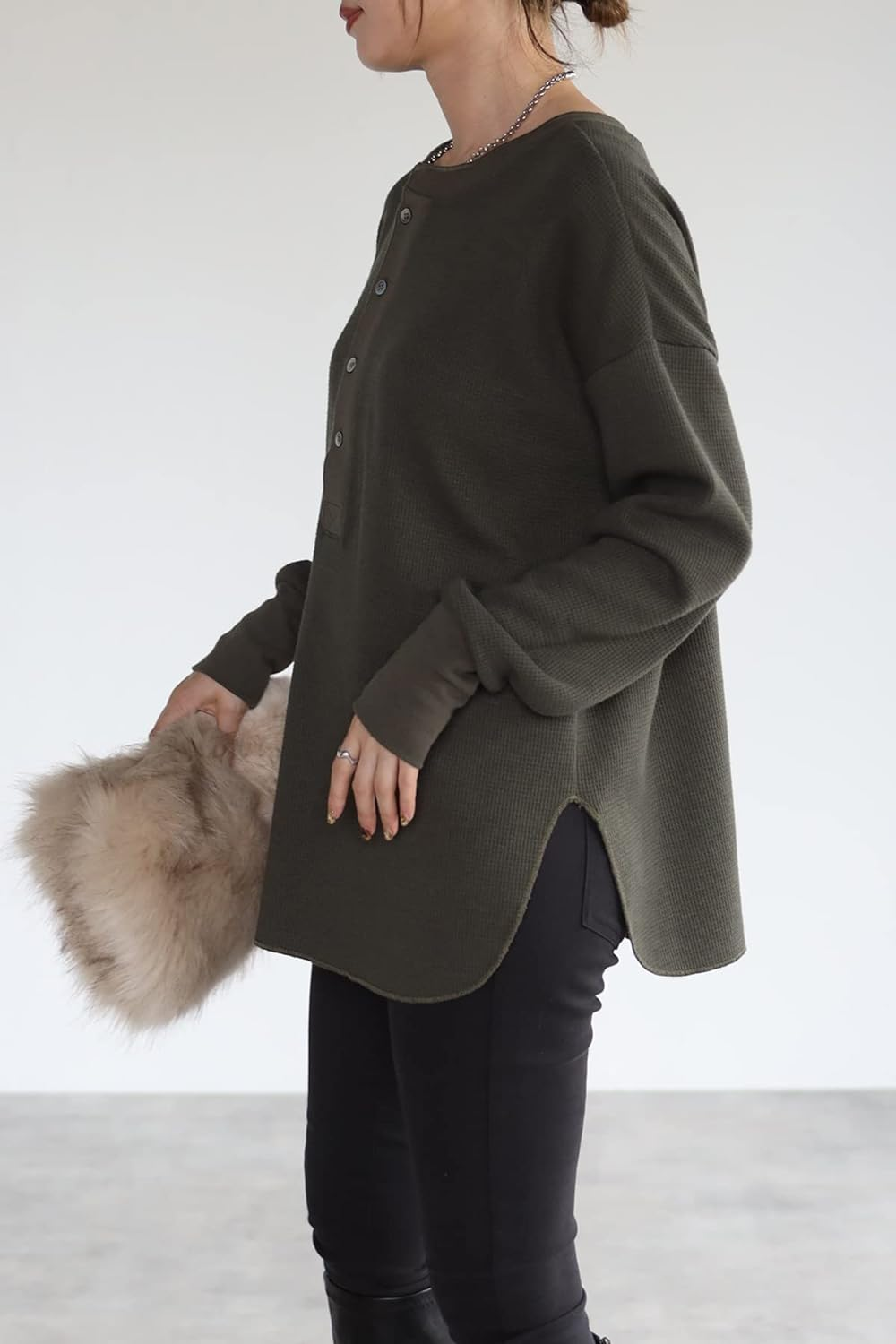 Bonjour Sagan 99-000341#02/F Women'S T-Shirt, Khaki, One Size Fits Most, Khaki image number 1