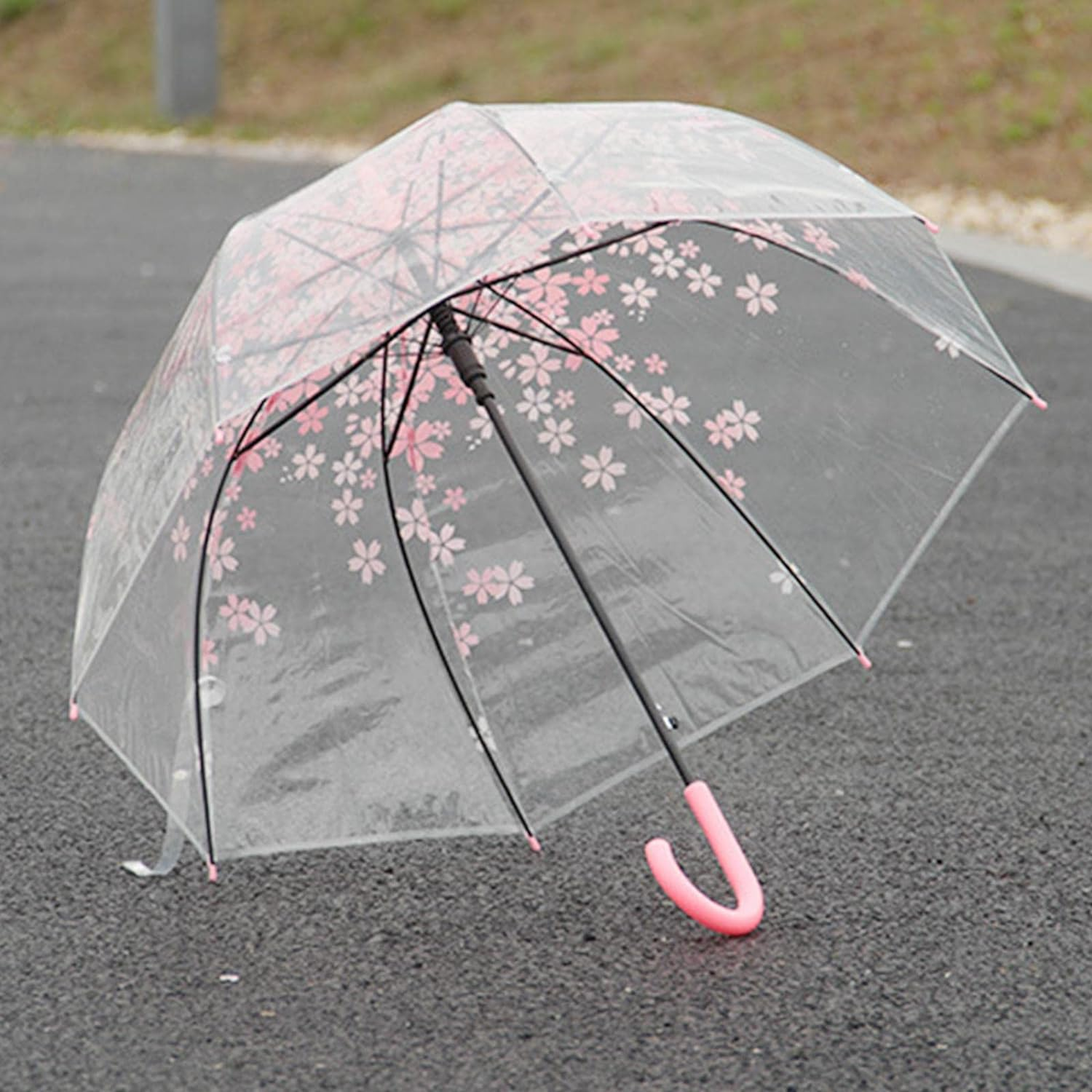 Yuksok Bubble Umbrella for Women & Girls, Kids & Adult Dome Shaped Stick Rain Umbrella image number 2