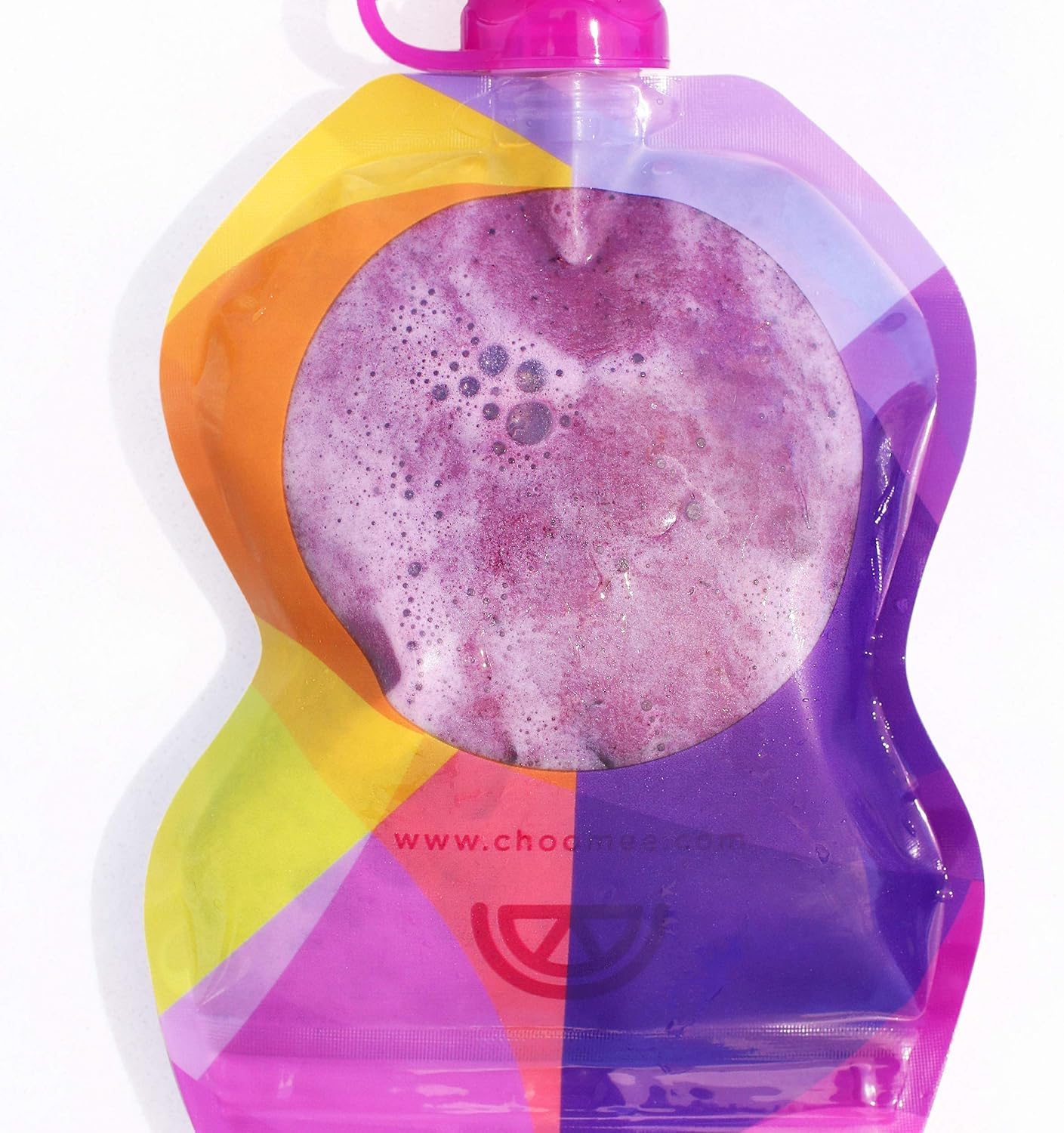 Choomee Reusable Baby Food Storage Pouches, 8 Oz | Ideal for Baby Food, Smoothies and Purees | Secure Double Lock Zipper, Wide Bottom, BPA Free | Snakpack Tropicolor 6 CT image number 2