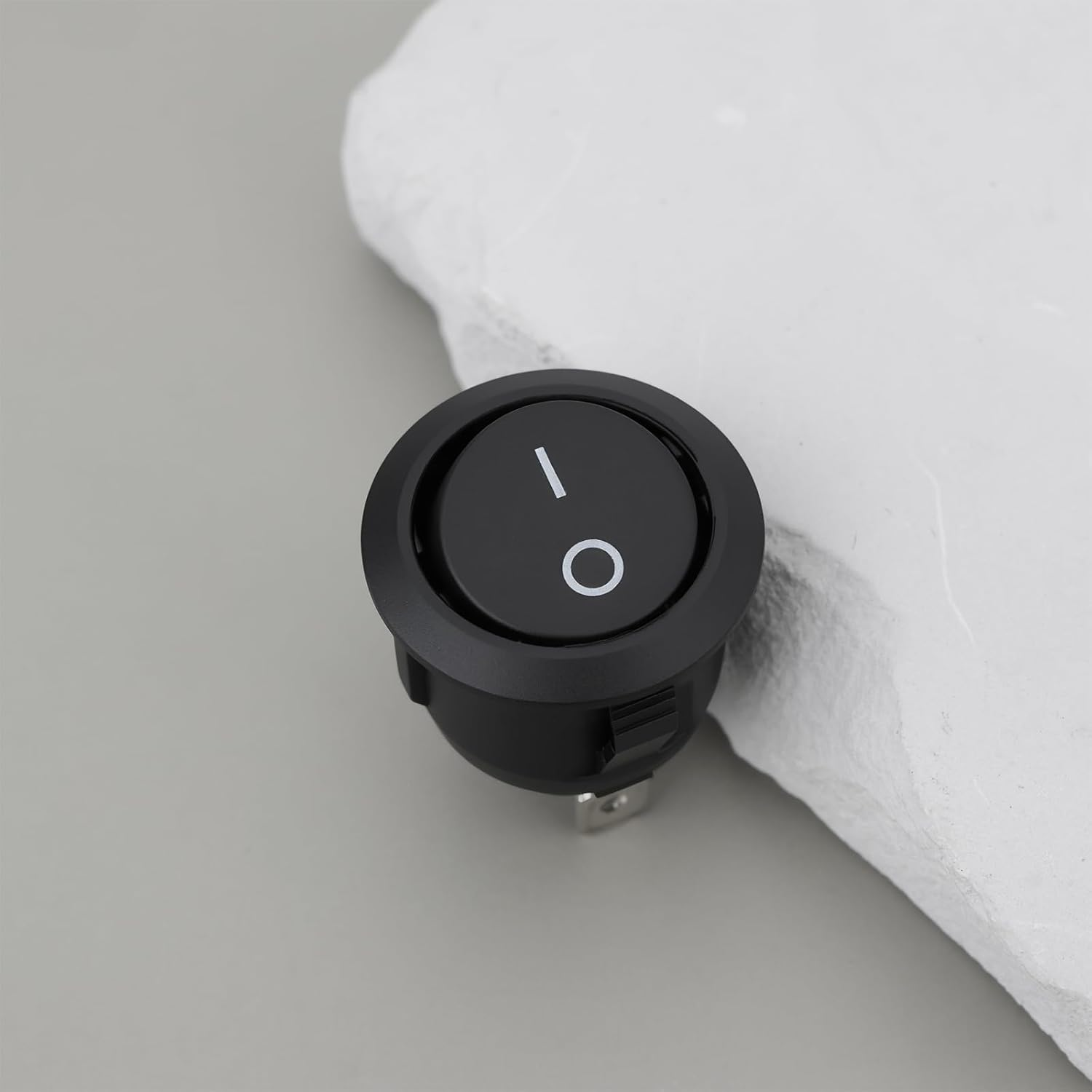 5Pcs On/Off Rocker Switch Single Pole Non-Illuminated 12V DC 10A, 4.8Mm Terminals 20Mm Panel Mount image number 6