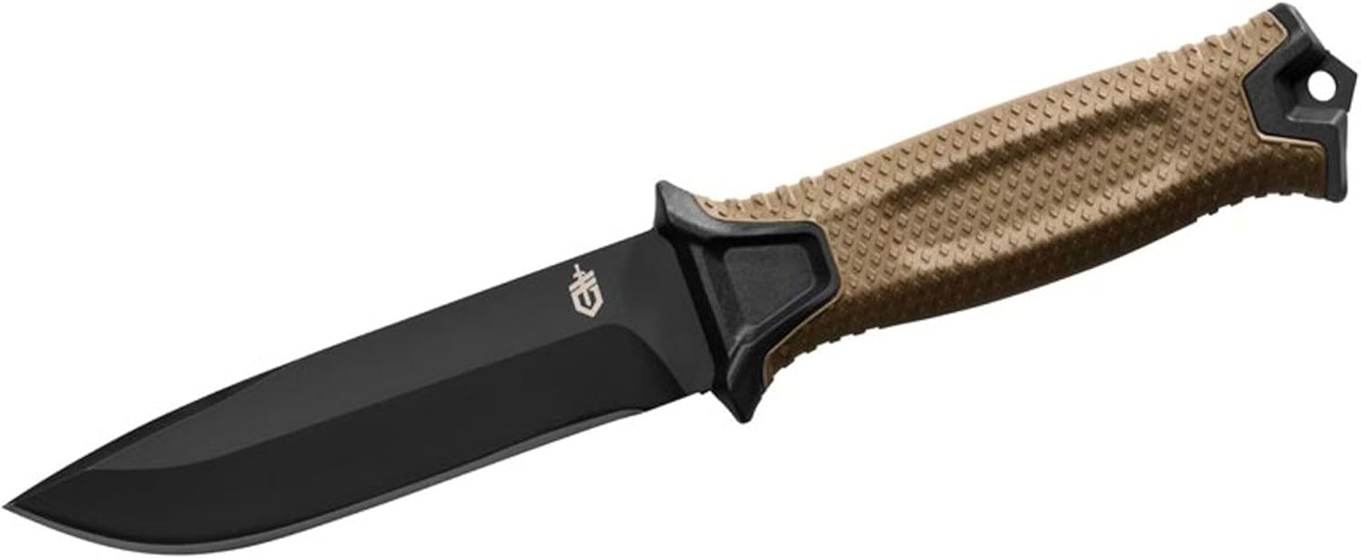 Gerber Knife with Smooth Blade and Holster, Blade Length: 12.2 Cm, Strongarm Fixed Blade Survival Knife, Coyote, 31-003615 image number 1