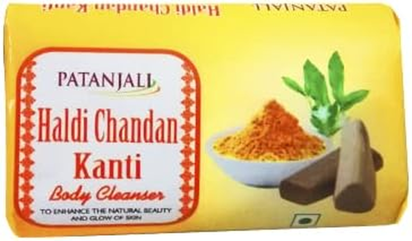 Baba Ramdev Patanjali 100% Natural HALDI Chandan KANTI Body Cleanser(100Gm) 100Gm
