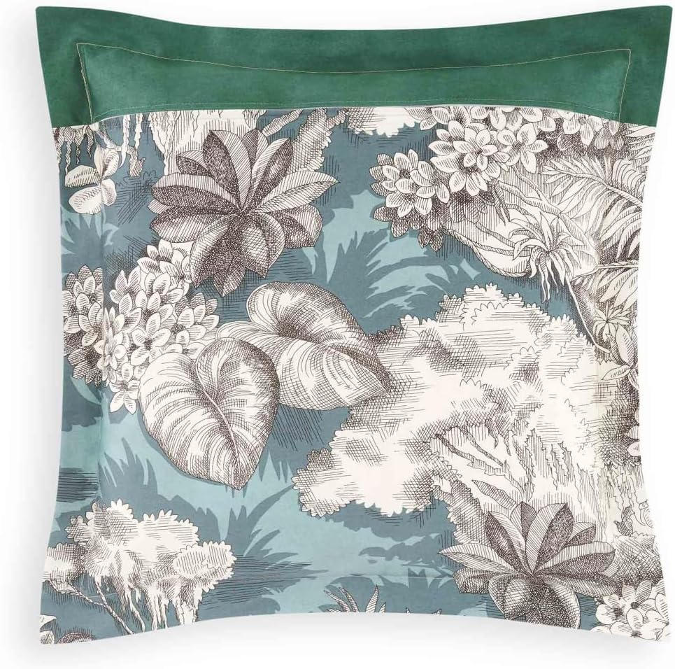 Bassetti BOBOLI 9329930 Bed Linen + 2 Pillowcases 100% Cotton Satin in Green V1 Dimensions: 200 X 200 Cm + 2 K 80 X 80 Cm image number 4