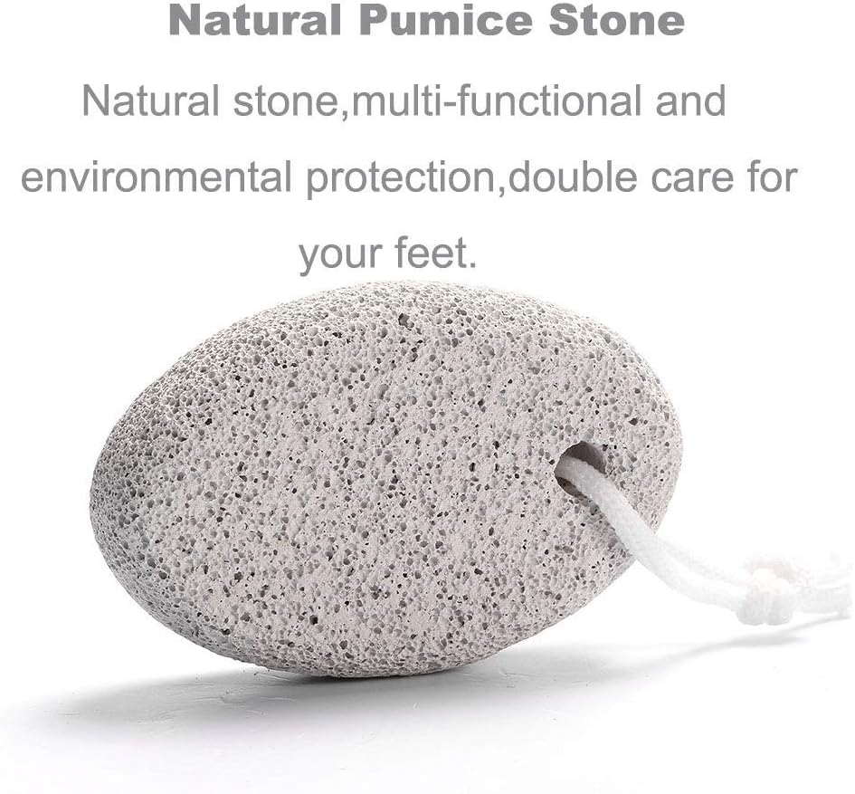 AISHU Natural Pumice Stone for Feet, Borogo 2-Pack Lava Pedicure Tools Hard Skin Callus Remover for Feet and Hands - Natural Foot File Exfoliation to Remove Dead Skin, Heels, Elbows, Hands image number 1