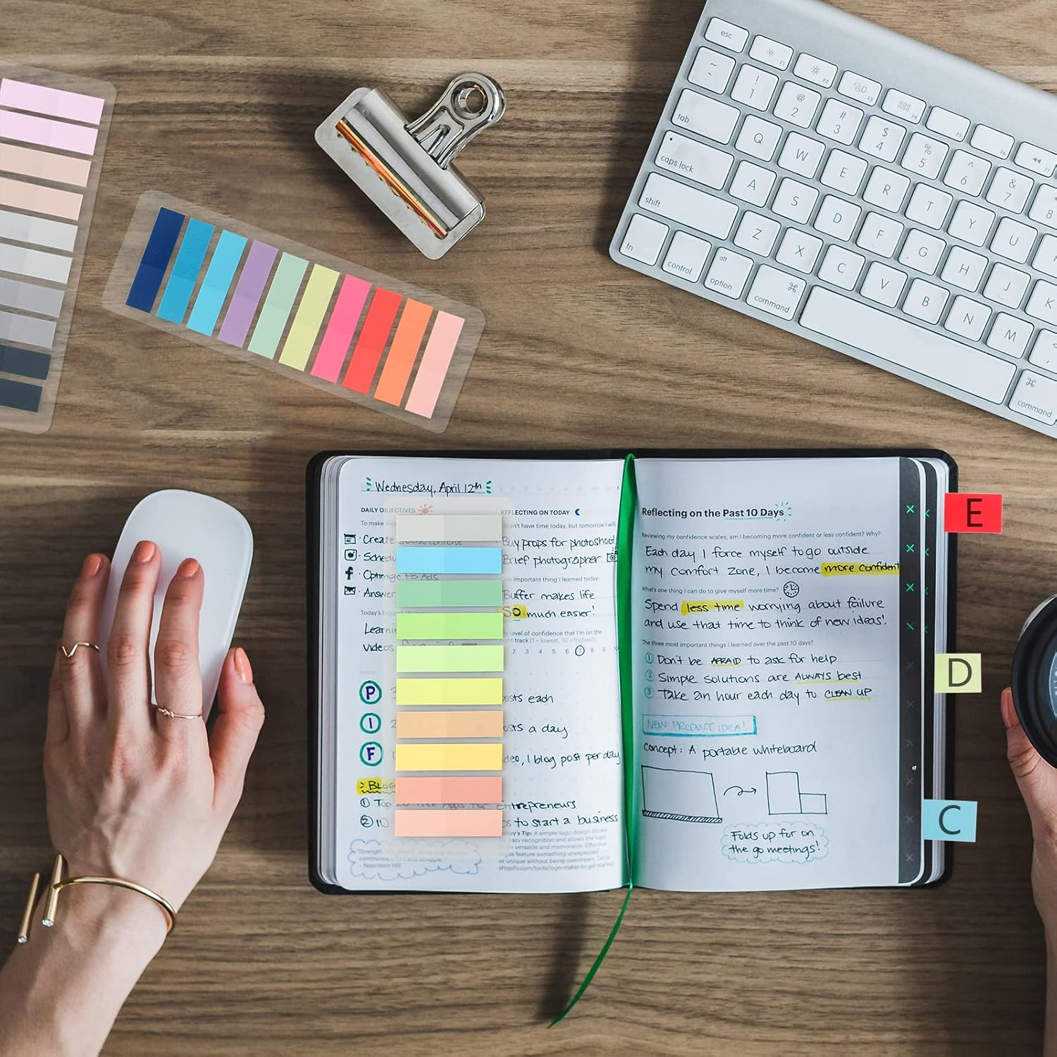 2400Pcs Sticky Tabs Book Tabs, Translucent Sticky Notes, Repositionable Book Markers, Morandi Book Flags Strip, Writable Book Annotation Supplies, Page Tabs, File Index Tabs