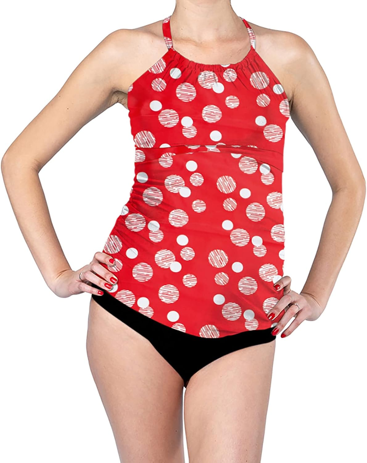 Oceanlily Halter Women'S Swimsuit Tankini TOP Black