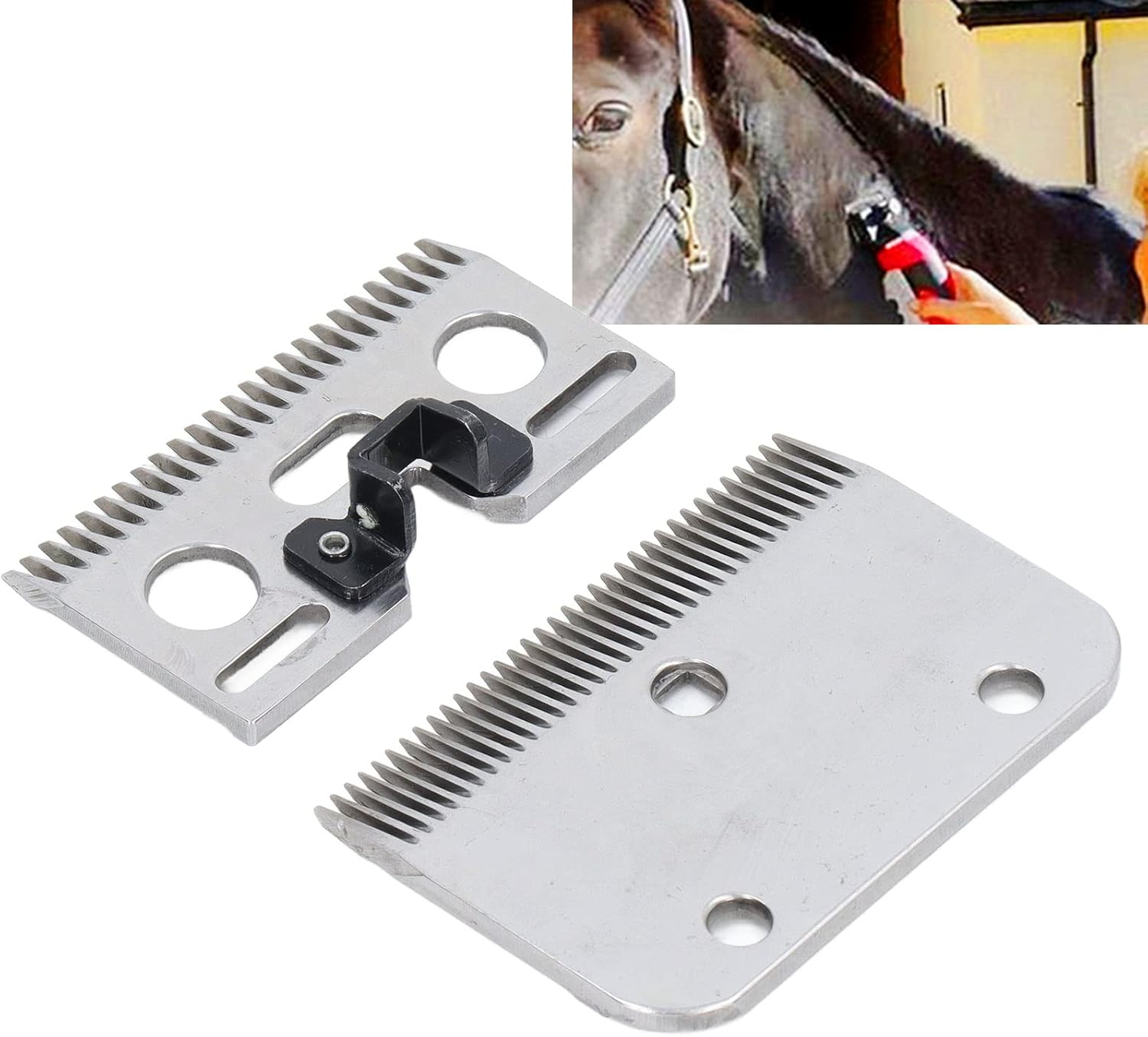 35 Tooth Horse Clipper Replacement Blade Carbide Livestock Hair Trimmer Universal Blades Horse Grooming Shears Horse Grooming Clippers for Full Body Clipping image number 2