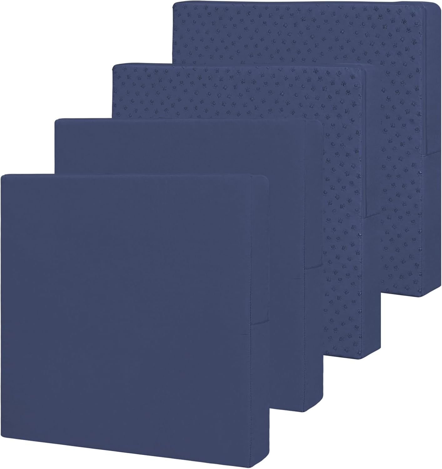 Easy-Going Waterproof Patio Cushion Covers ONLY Cover 24X22X4 Inch 4 Pack Replacement Non-Slip Outdoor Seat Cushion Slipcover with Zipper. Navy image number 7