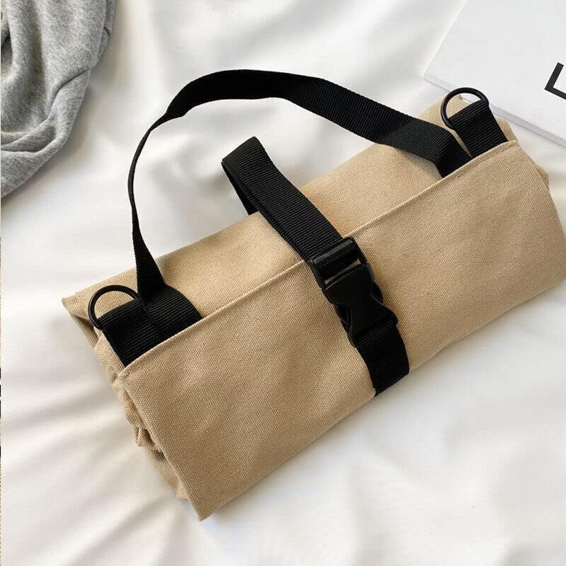 AIMALL Multi-Purpose Tool Roll up Bag Wrench Roll Pouch Hanging Tool Portable Organizer - Multi-Compartment， Secure Zipper Closure - Green image number 2