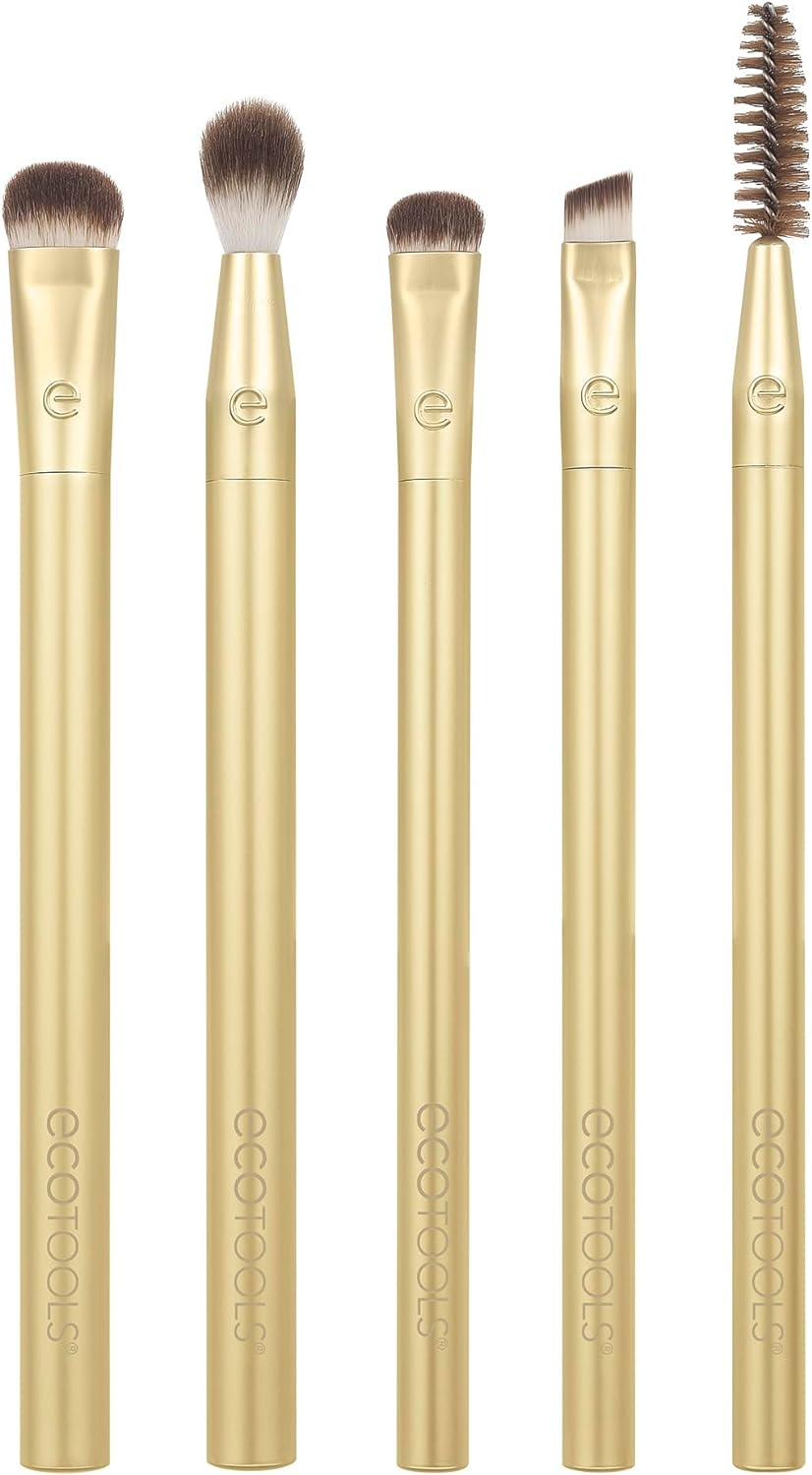 Eco Tools Precious Metals Brightening Eye Makeup Brush Set image number 1