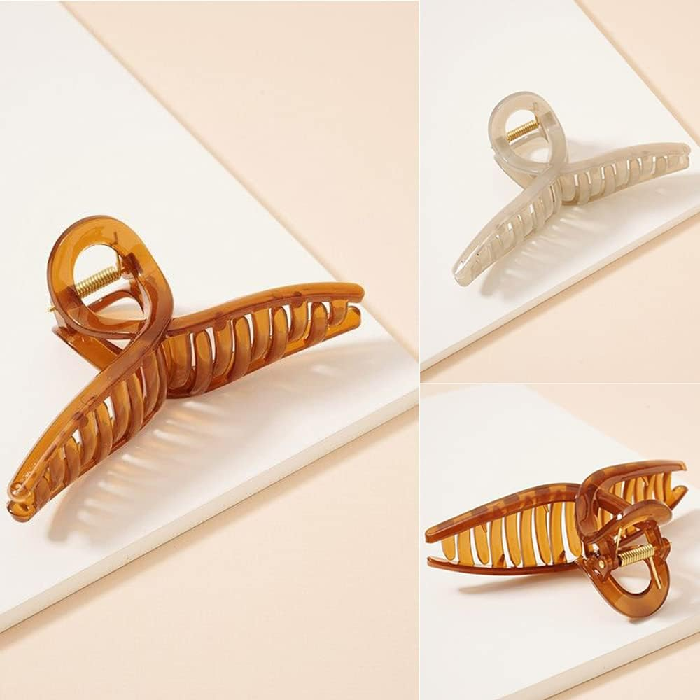 Large Claw Clips for Women Thick Hair 5.1" Big Clear Jelly Hair Clips for Girls Long Hair Accessories 4 Pcs image number 1