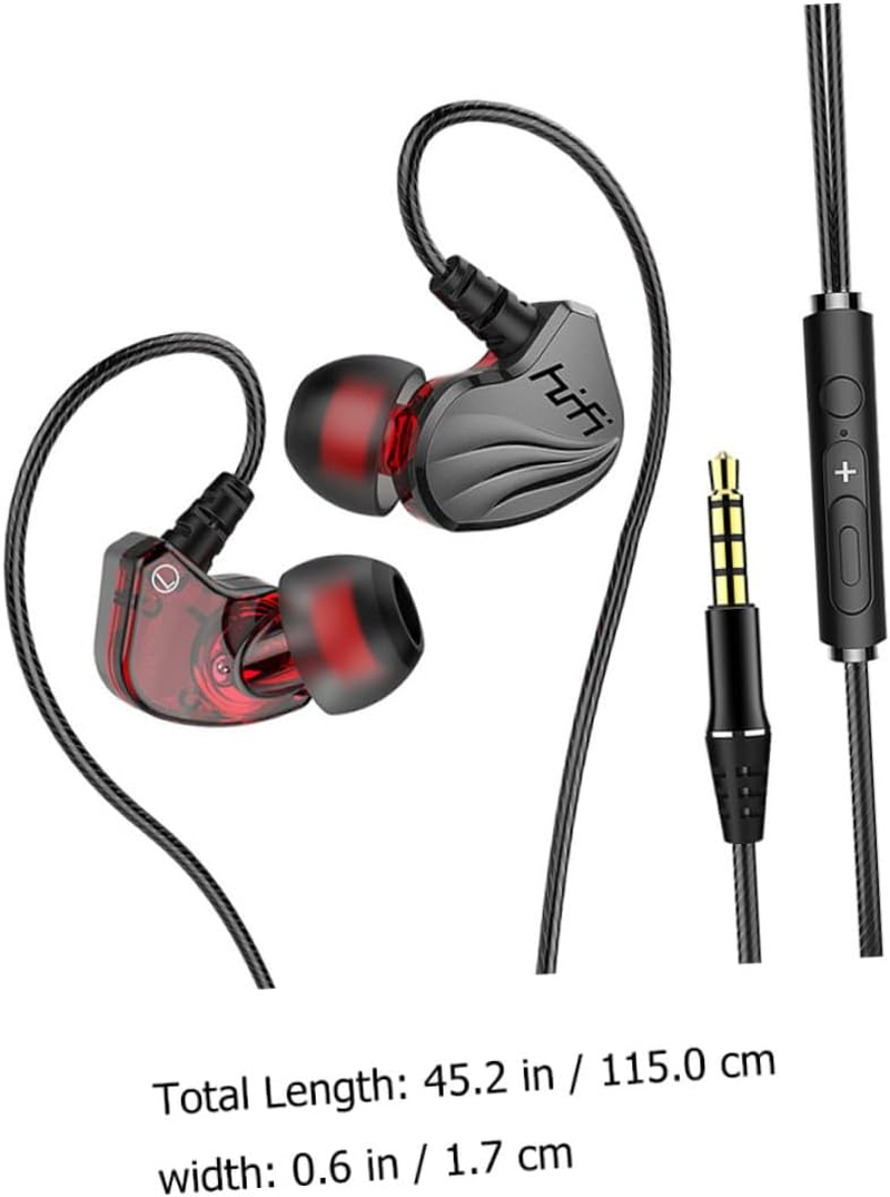 POPETPOP Bass Earphones Wired In-Ear Headphones 3.5Mm Plug for Mobile Phones and Tablets, Universal Compatible Gunmetal Color Wired Headset for Sound and Deep Bass image number 2